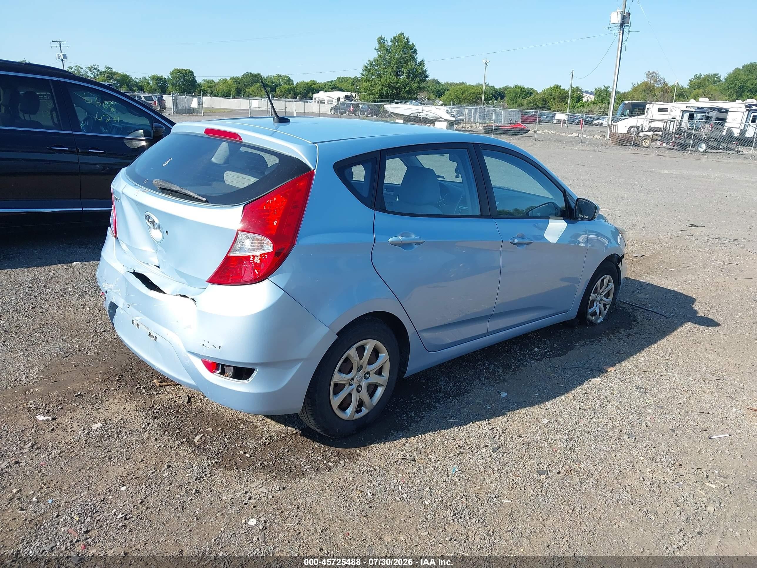2013 Hyundai Accent Gs Light Blue vin: KMHCT5AE1DU060150