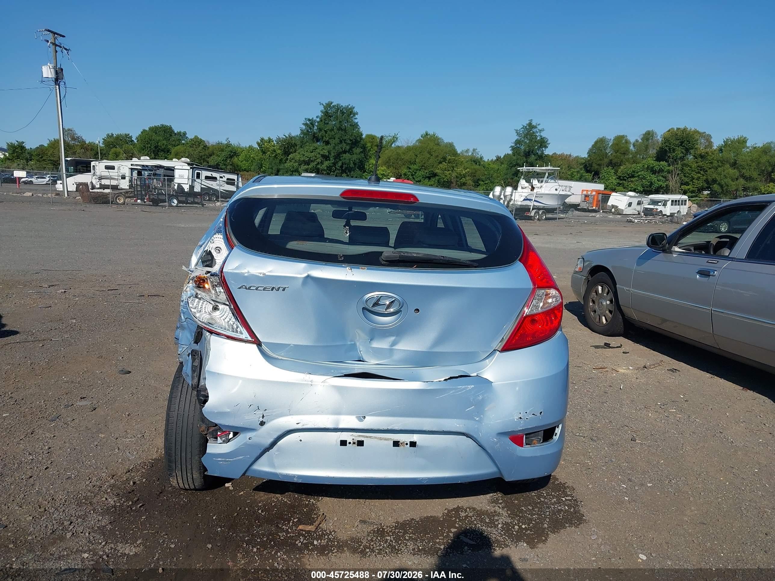 2013 Hyundai Accent Gs Light Blue vin: KMHCT5AE1DU060150