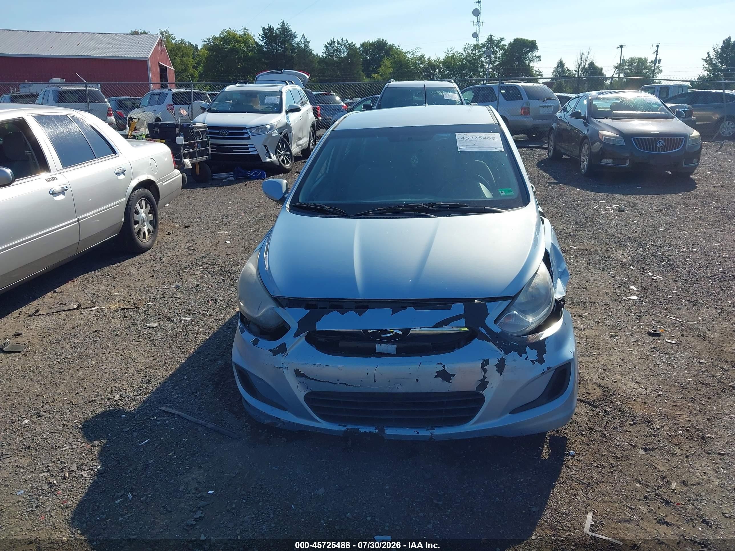 2013 Hyundai Accent Gs Light Blue vin: KMHCT5AE1DU060150