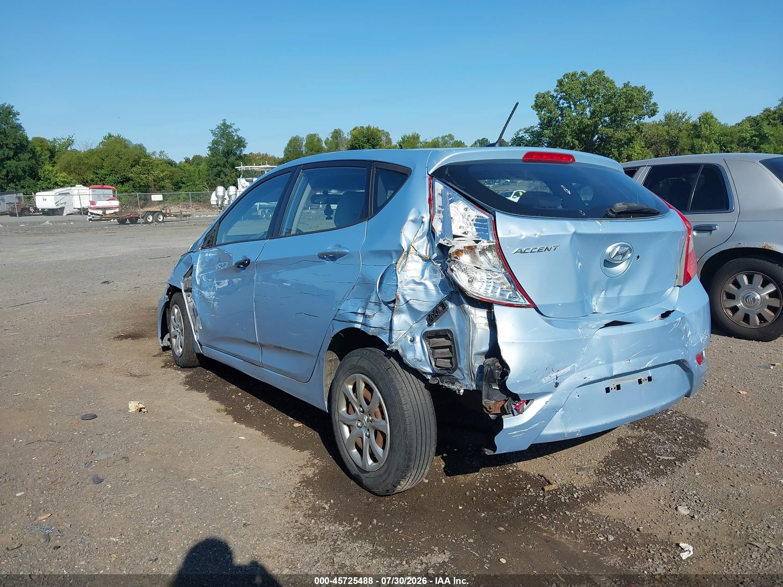2013 Hyundai Accent Gs Light Blue vin: KMHCT5AE1DU060150