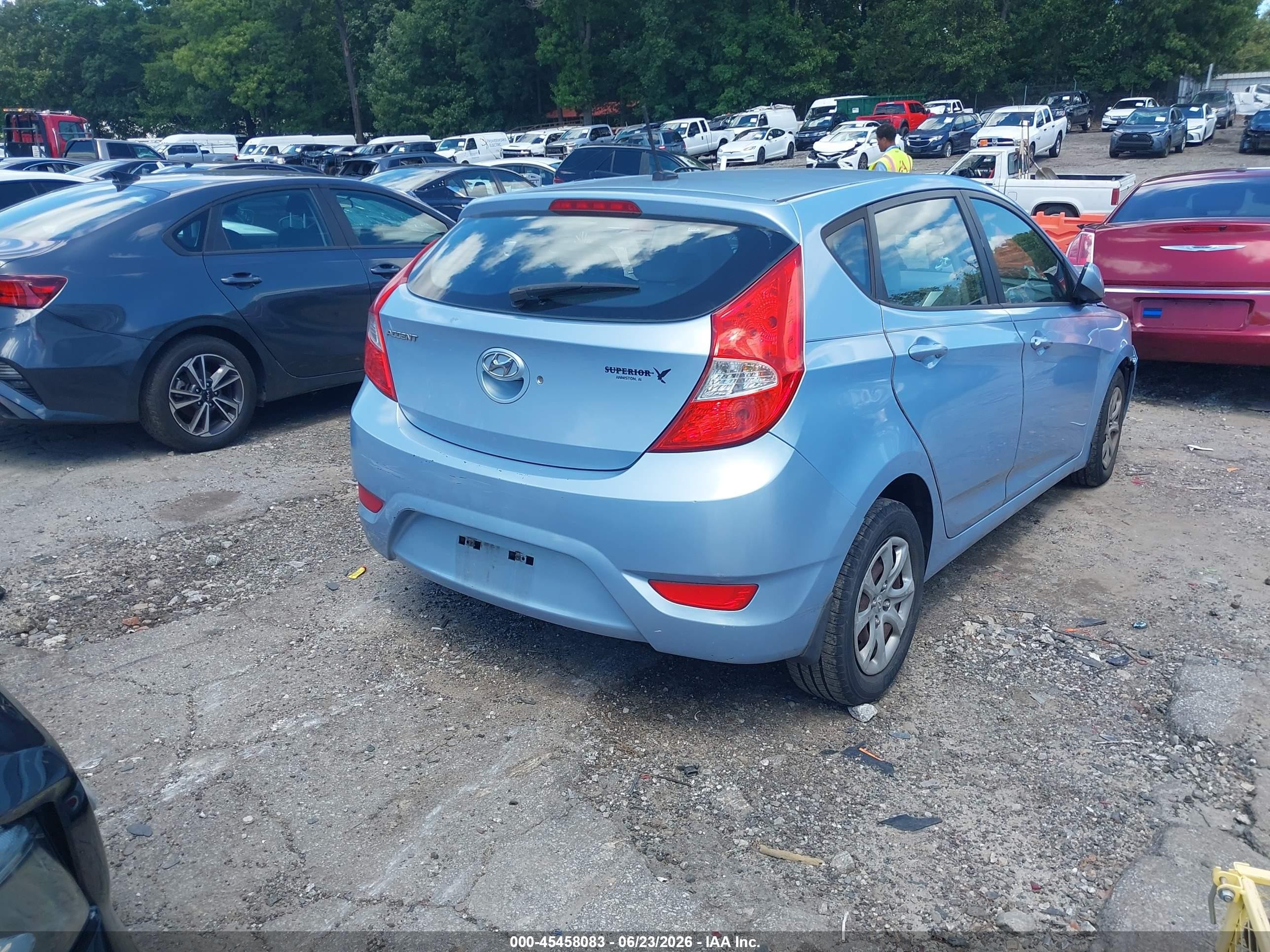 2013 Hyundai Accent Gs Синий vin: KMHCT5AE1DU081127