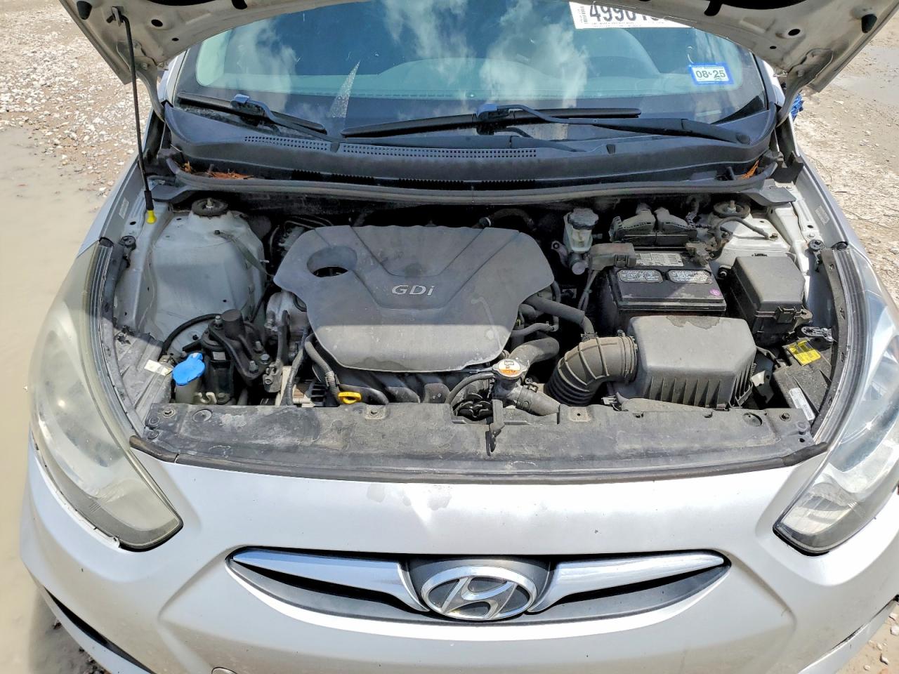 2013 Hyundai Accent Gs Silver vin: KMHCT5AE1DU082181