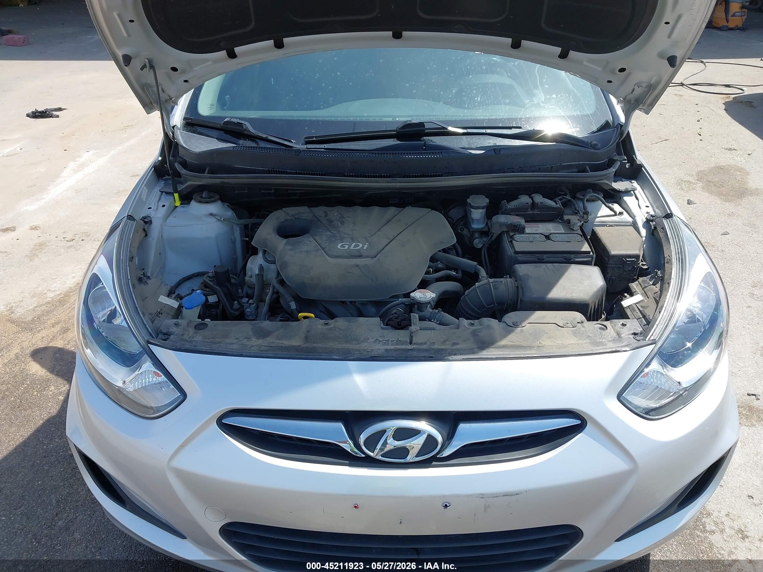 2013 Hyundai Accent Gs Silver vin: KMHCT5AE1DU093164