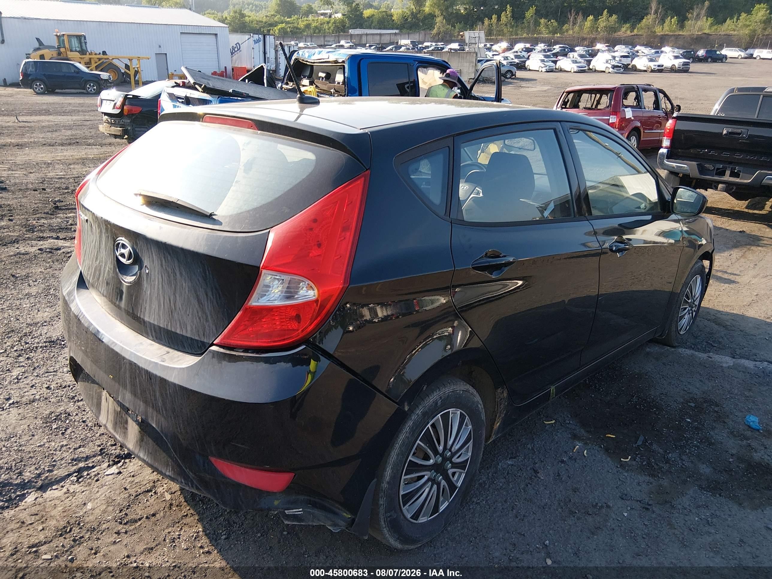 2013 Hyundai Accent Gs Черный vin: KMHCT5AE1DU116314
