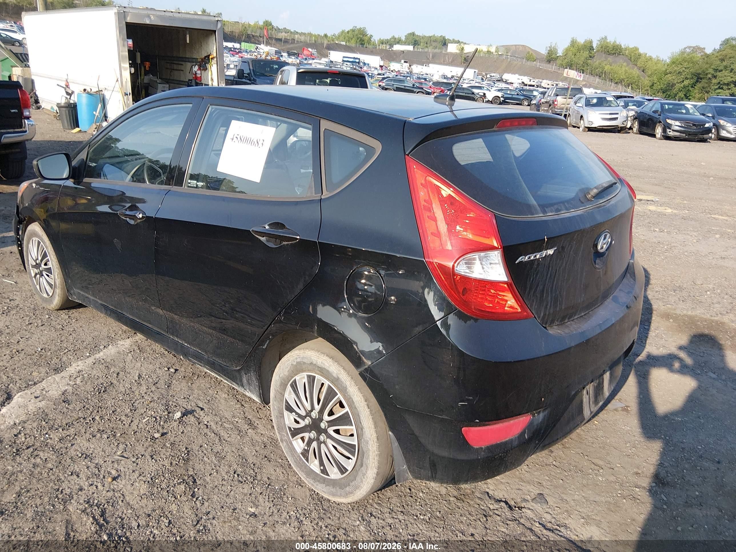 2013 Hyundai Accent Gs Черный vin: KMHCT5AE1DU116314