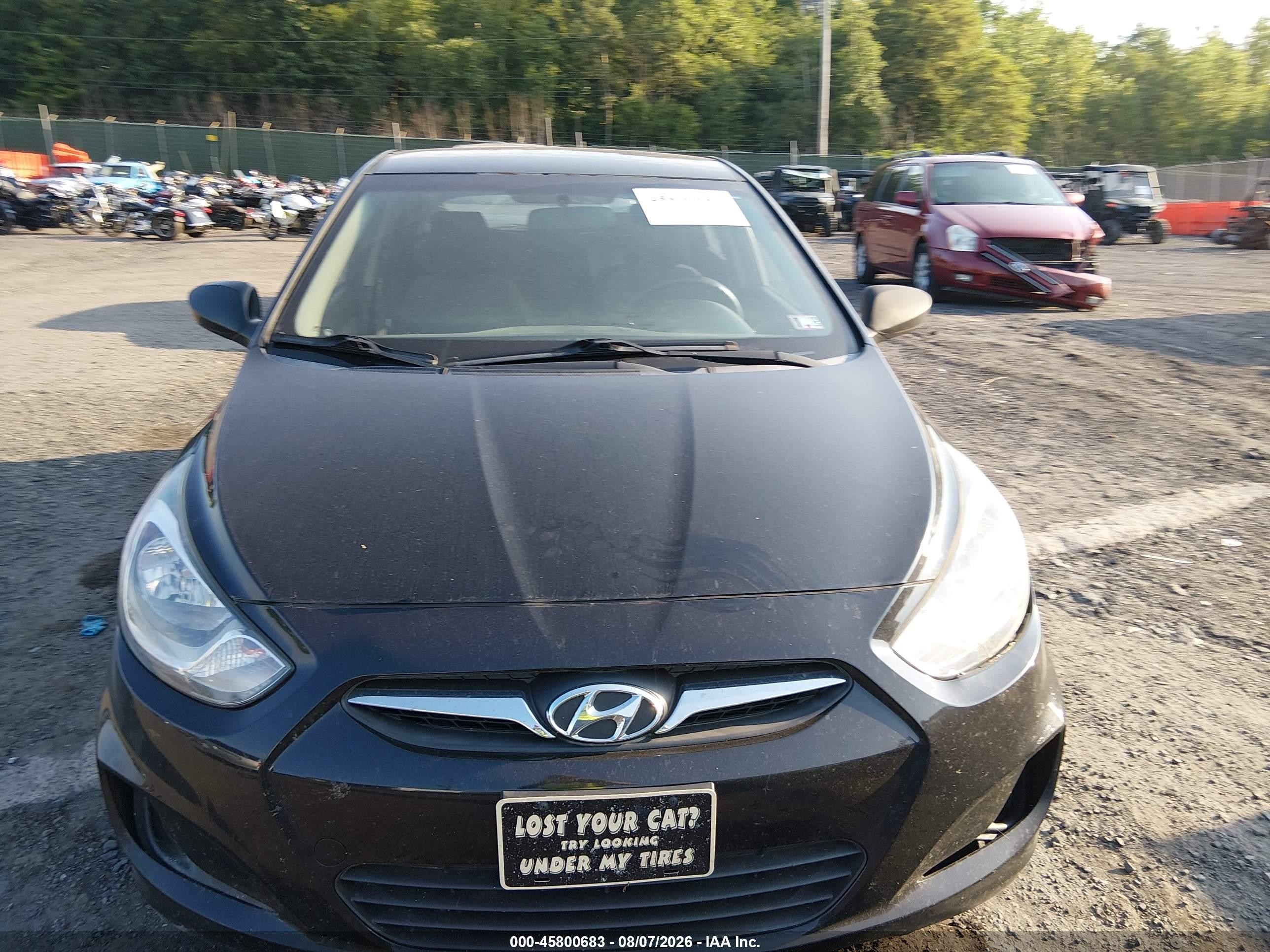2013 Hyundai Accent Gs Черный vin: KMHCT5AE1DU116314