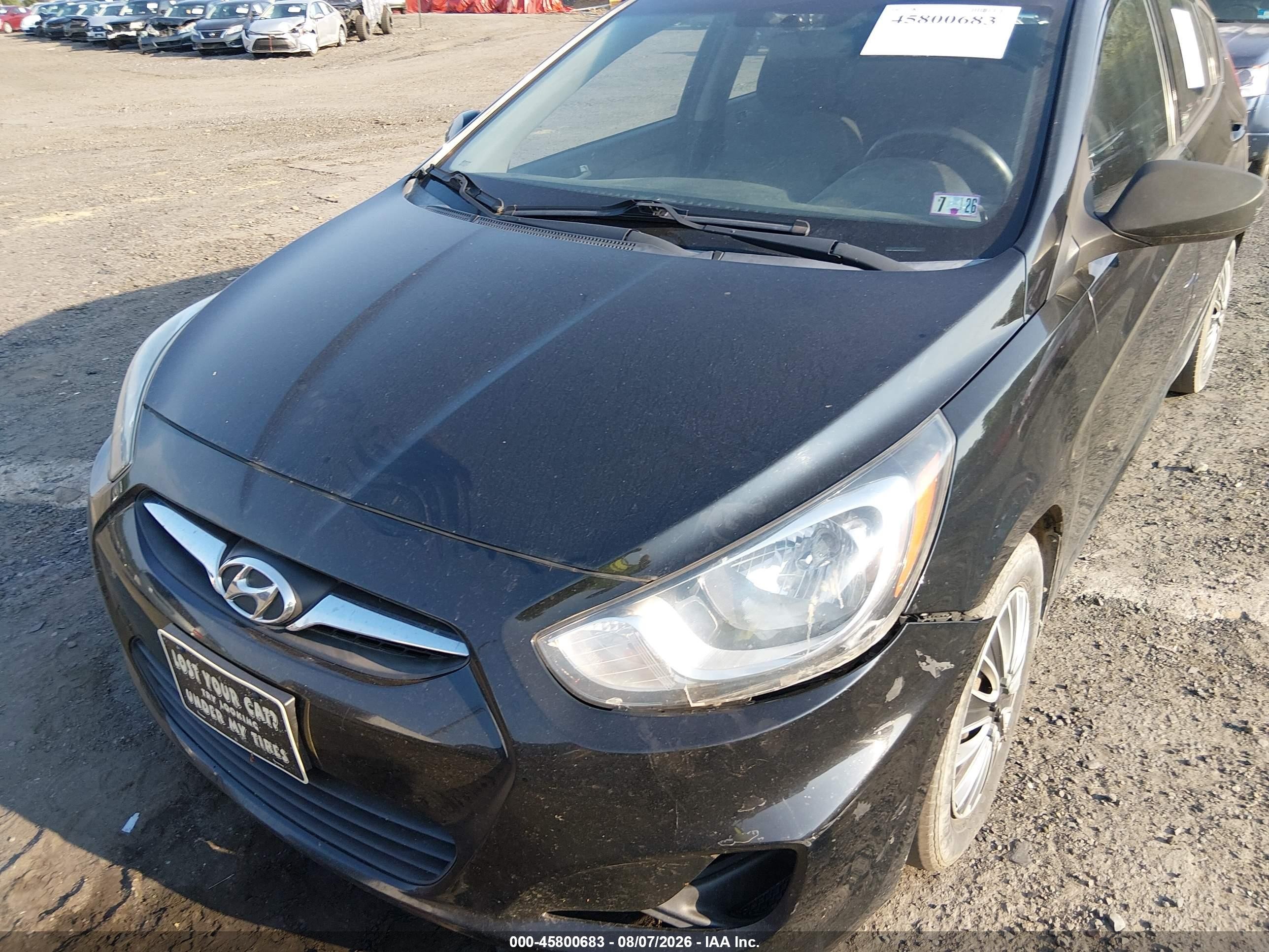 2013 Hyundai Accent Gs Черный vin: KMHCT5AE1DU116314