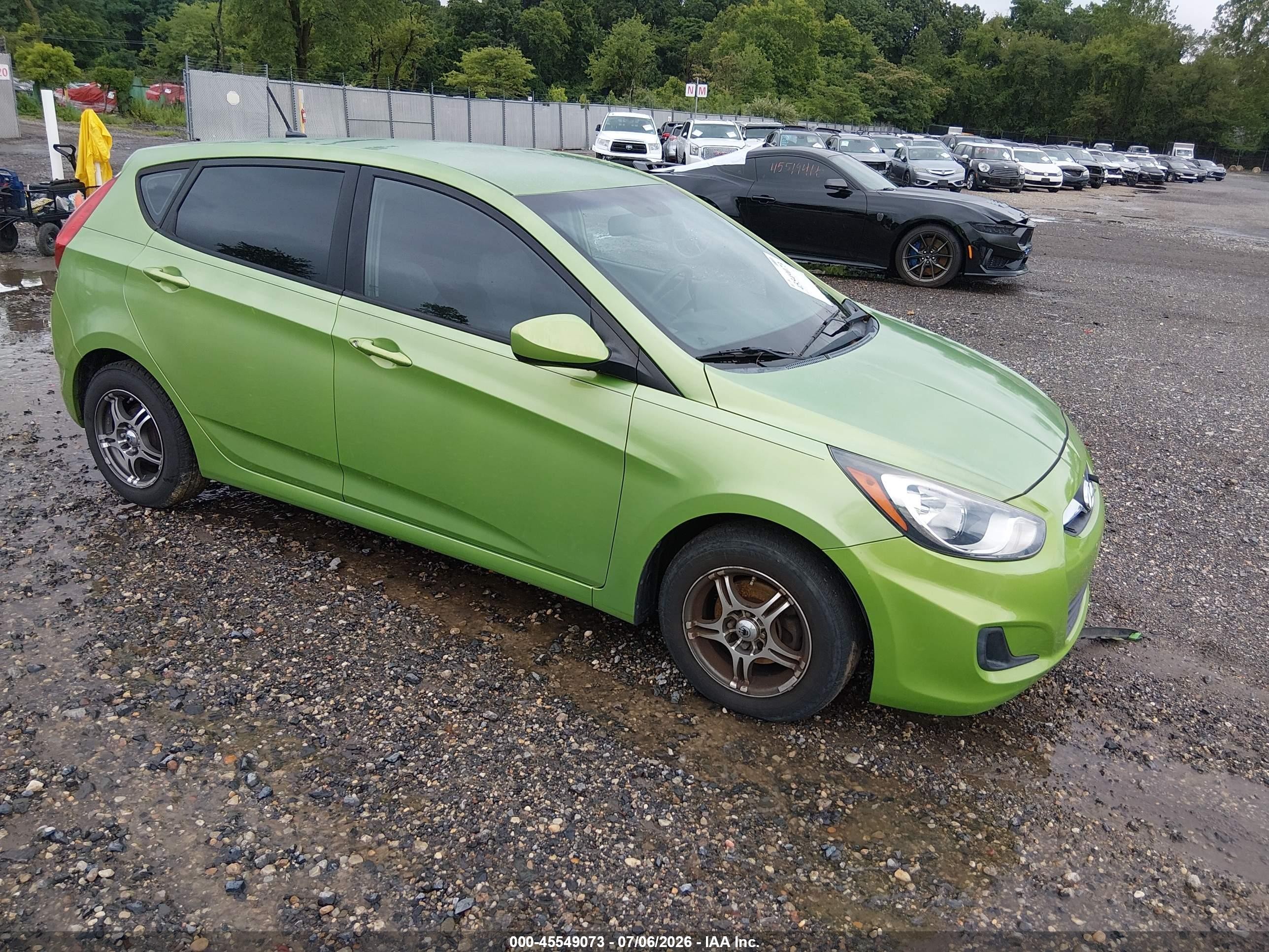 2013 Hyundai Accent Gs Green vin: KMHCT5AE1DU135607