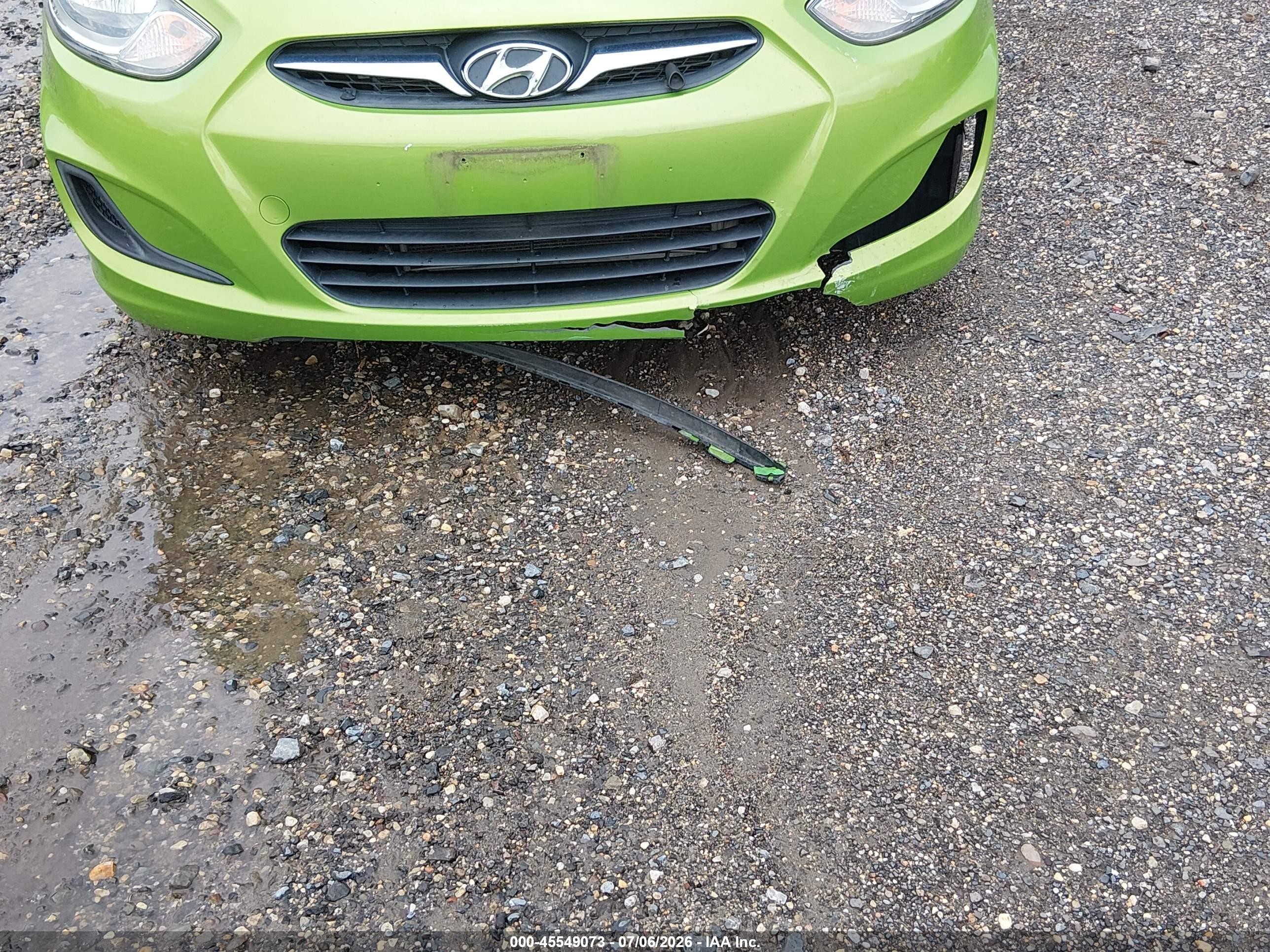 2013 Hyundai Accent Gs Green vin: KMHCT5AE1DU135607