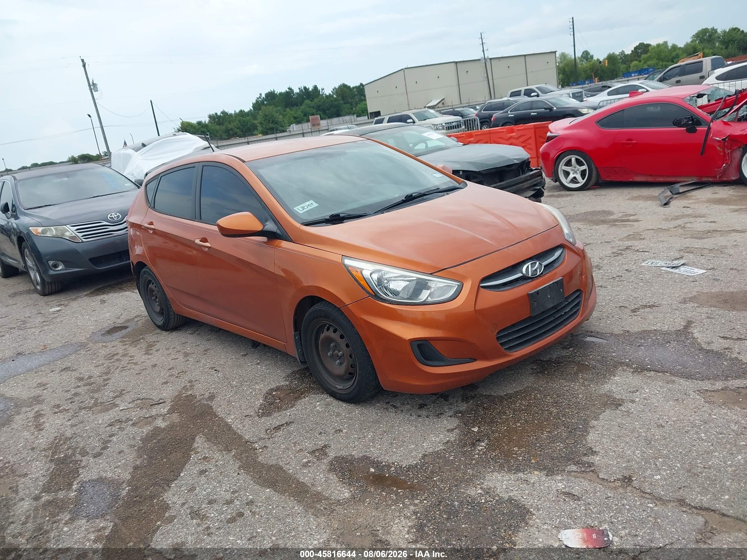 2015 Hyundai Accent Gs Orange vin: KMHCT5AE1FU222667