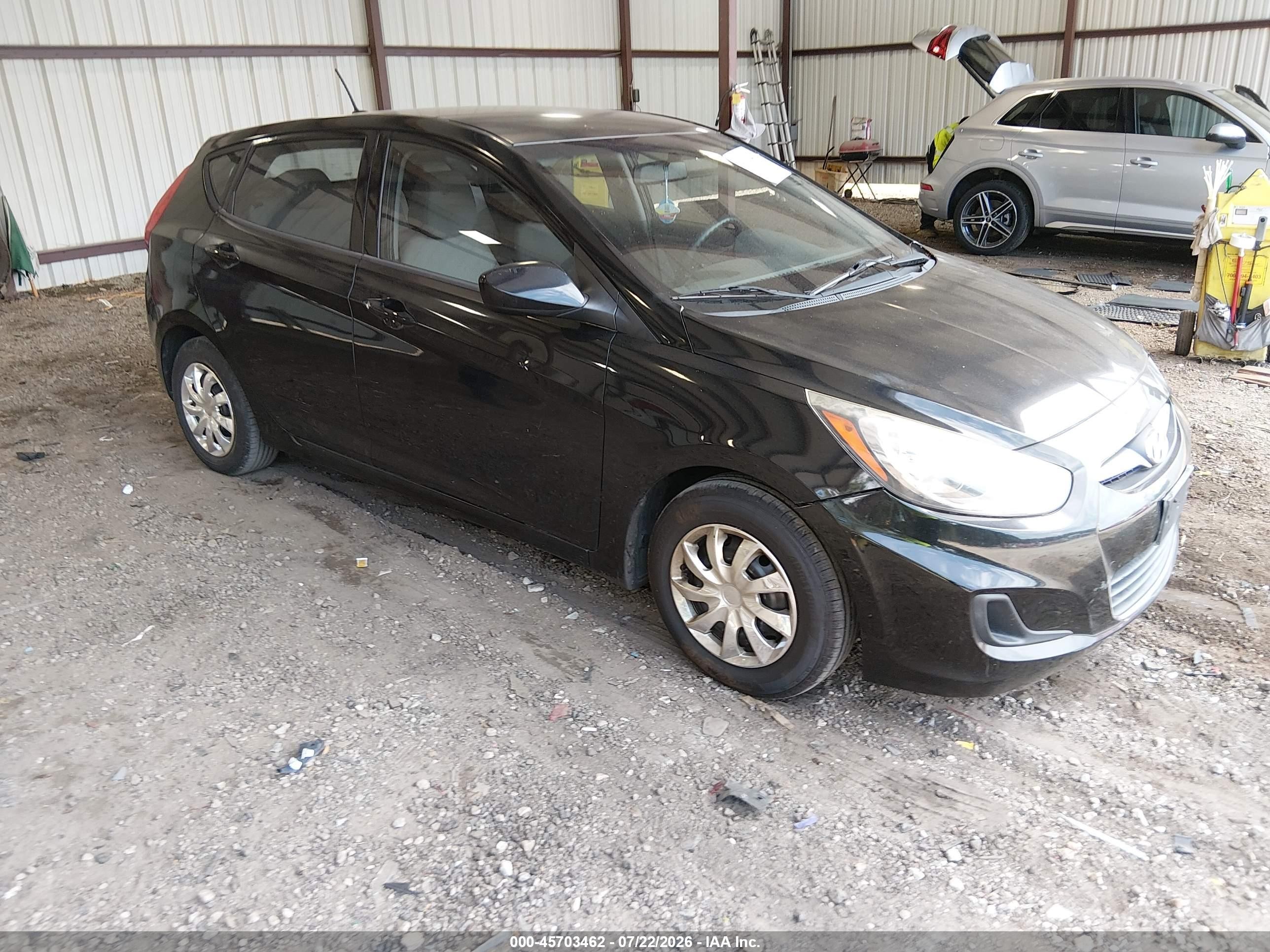 2012 Hyundai Accent Gs Black vin: KMHCT5AE2CU012753