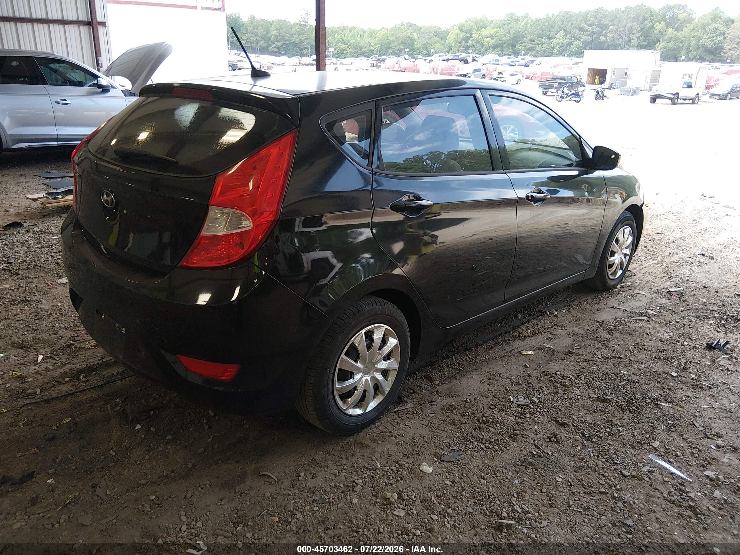 2012 Hyundai Accent Gs Black vin: KMHCT5AE2CU012753
