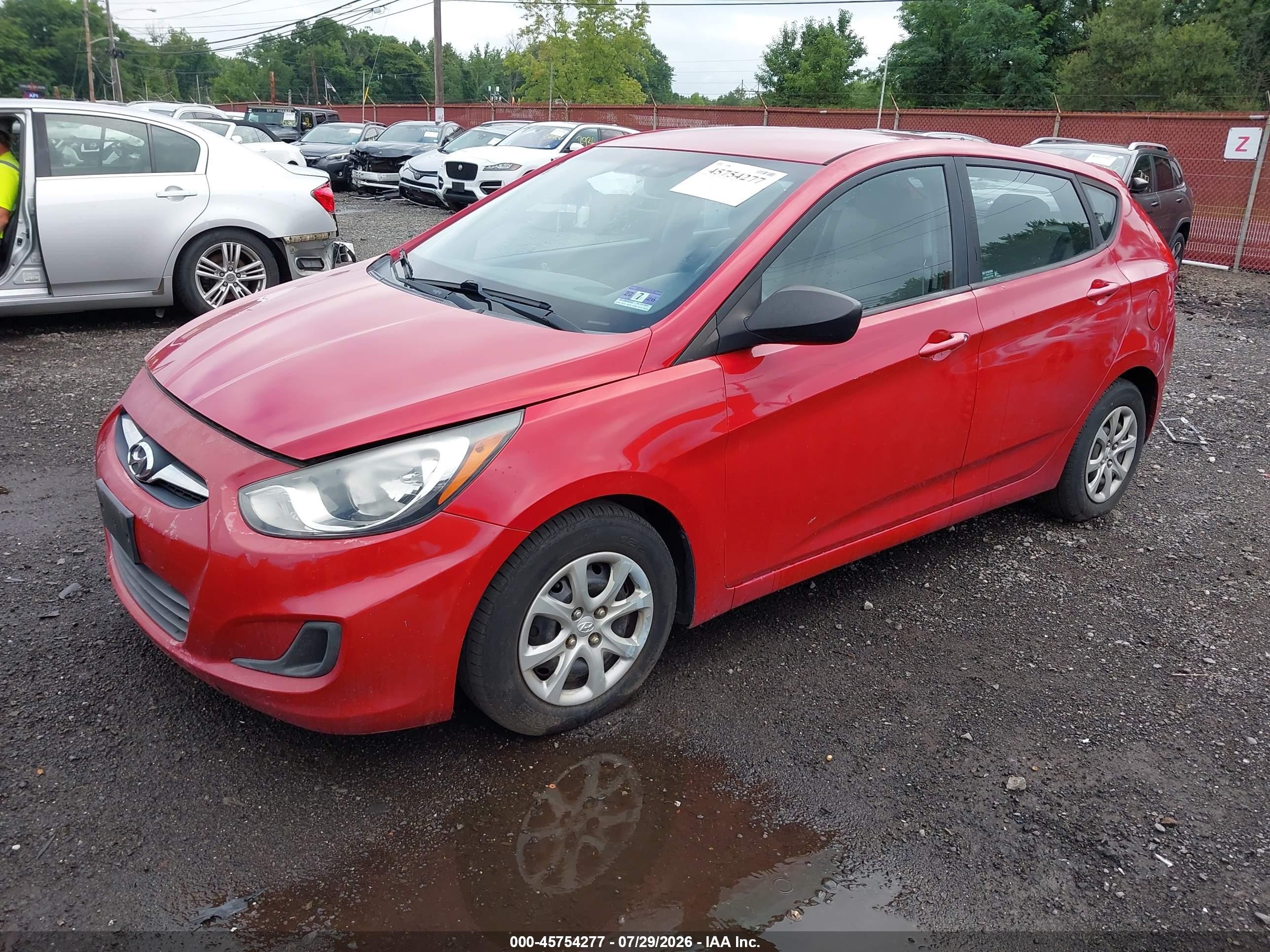 2012 Hyundai Accent Gs Red vin: KMHCT5AE2CU032923