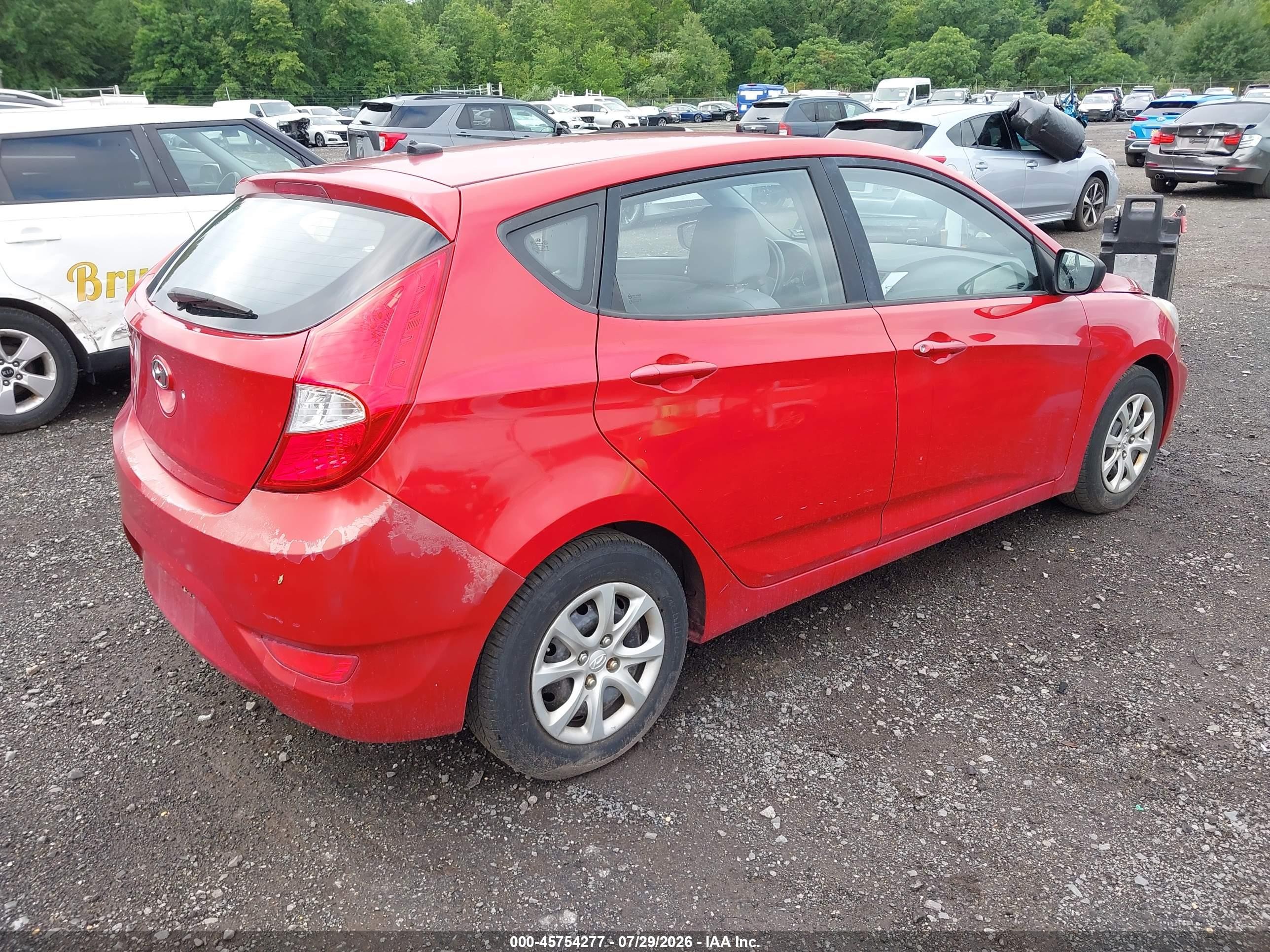 2012 Hyundai Accent Gs Red vin: KMHCT5AE2CU032923