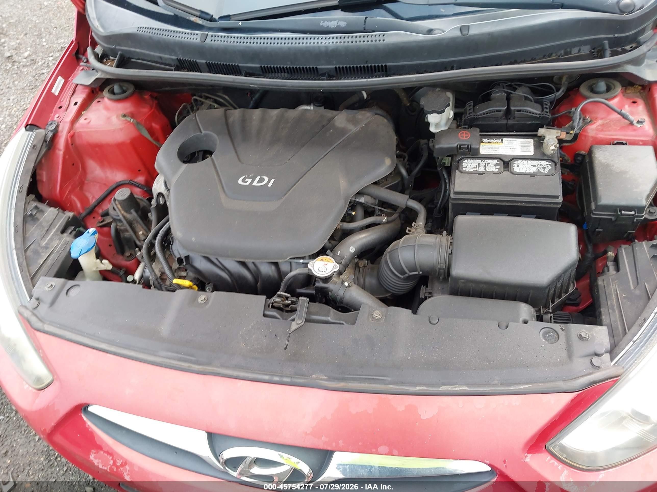 2012 Hyundai Accent Gs Red vin: KMHCT5AE2CU032923