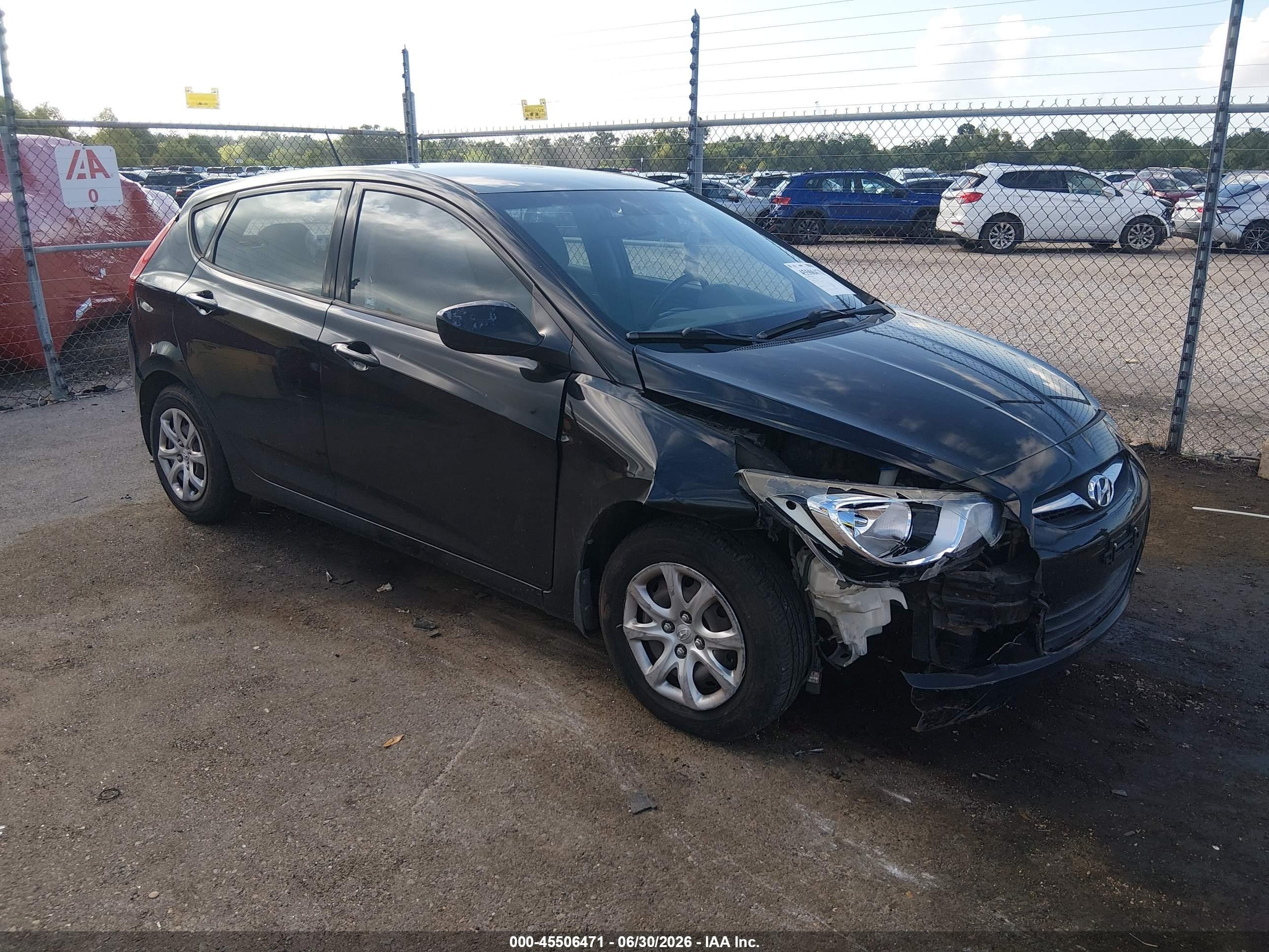 2012 Hyundai Accent Gs Black vin: KMHCT5AE2CU033831