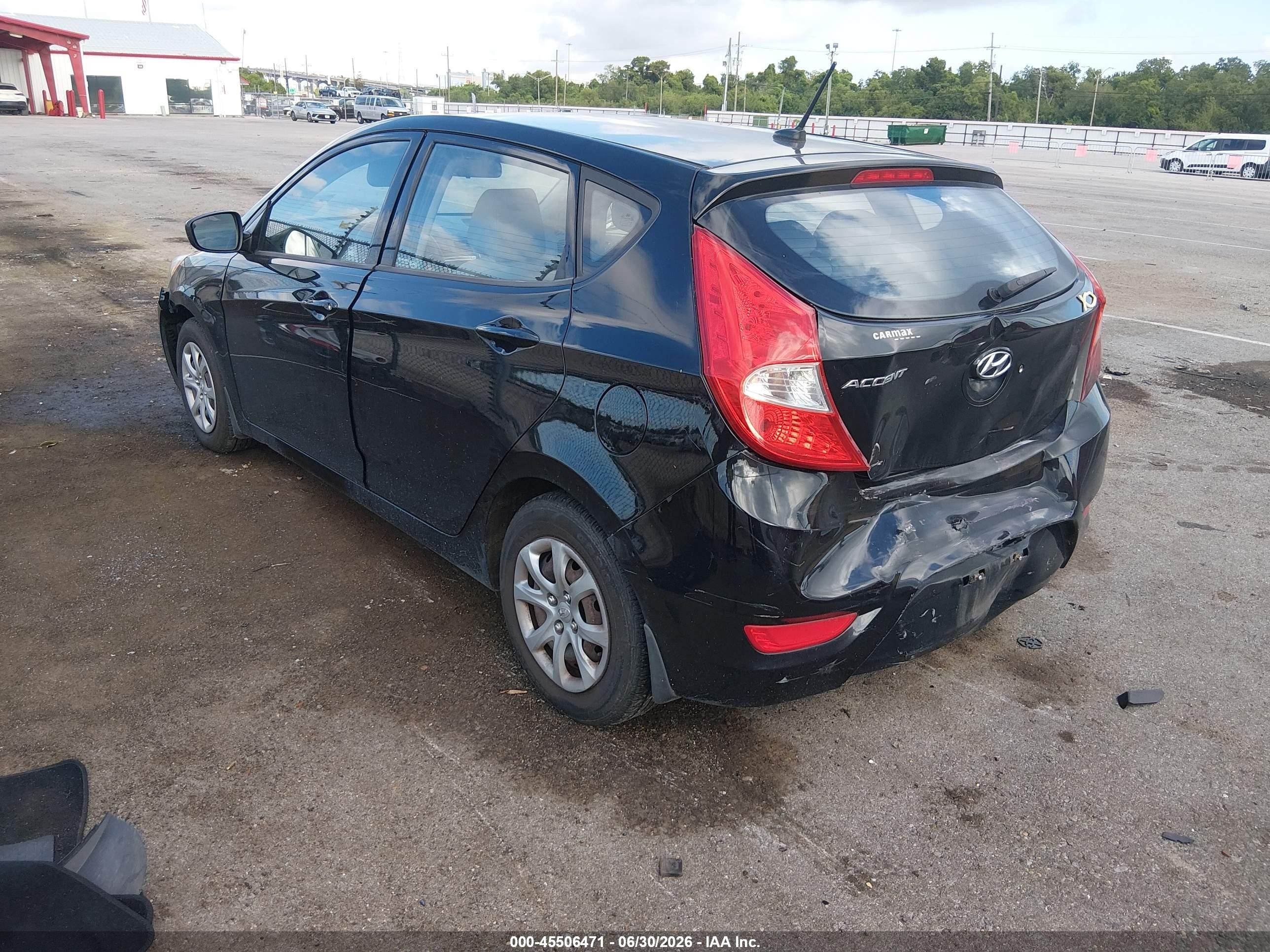 2012 Hyundai Accent Gs Black vin: KMHCT5AE2CU033831