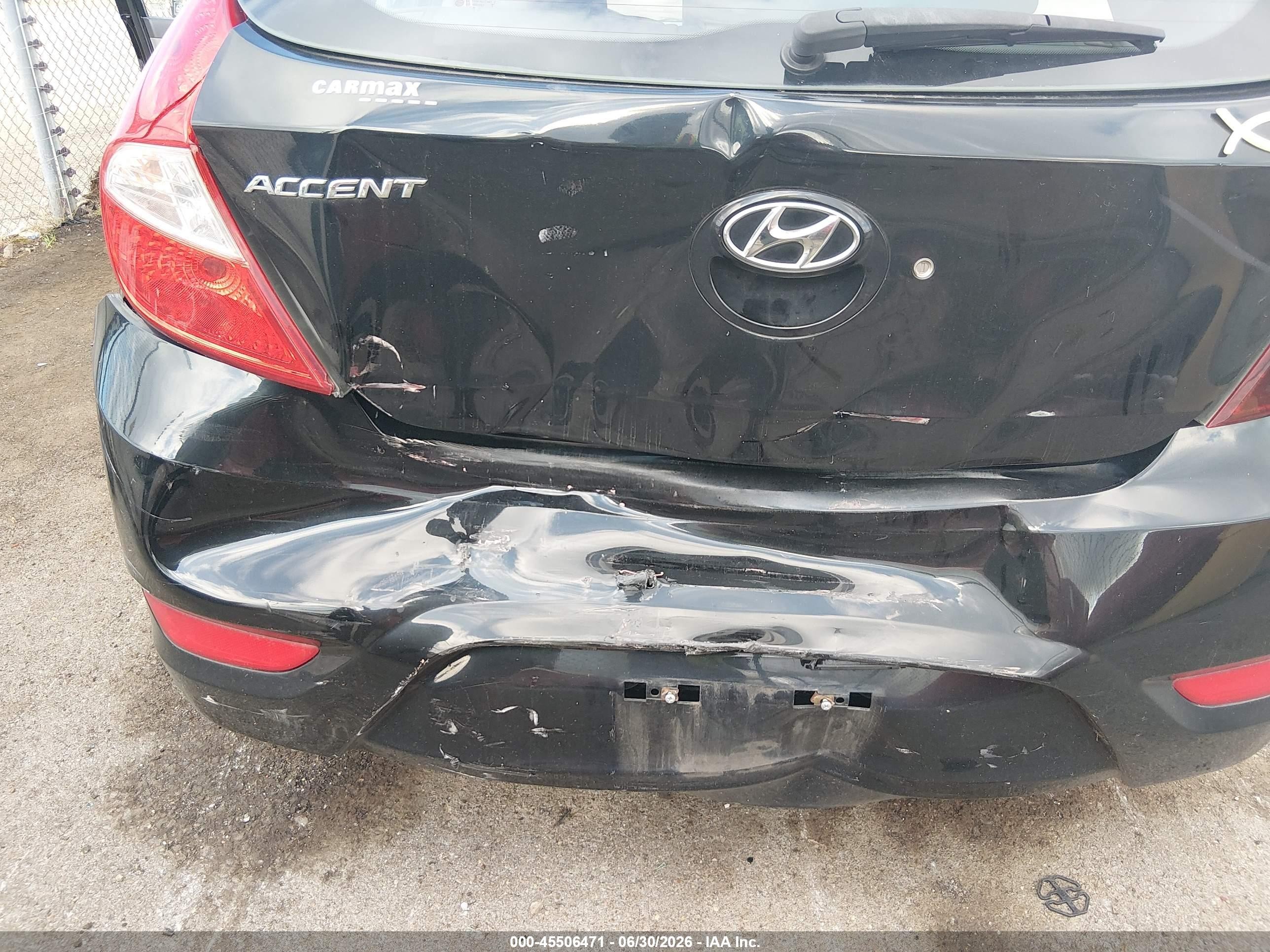 2012 Hyundai Accent Gs Black vin: KMHCT5AE2CU033831