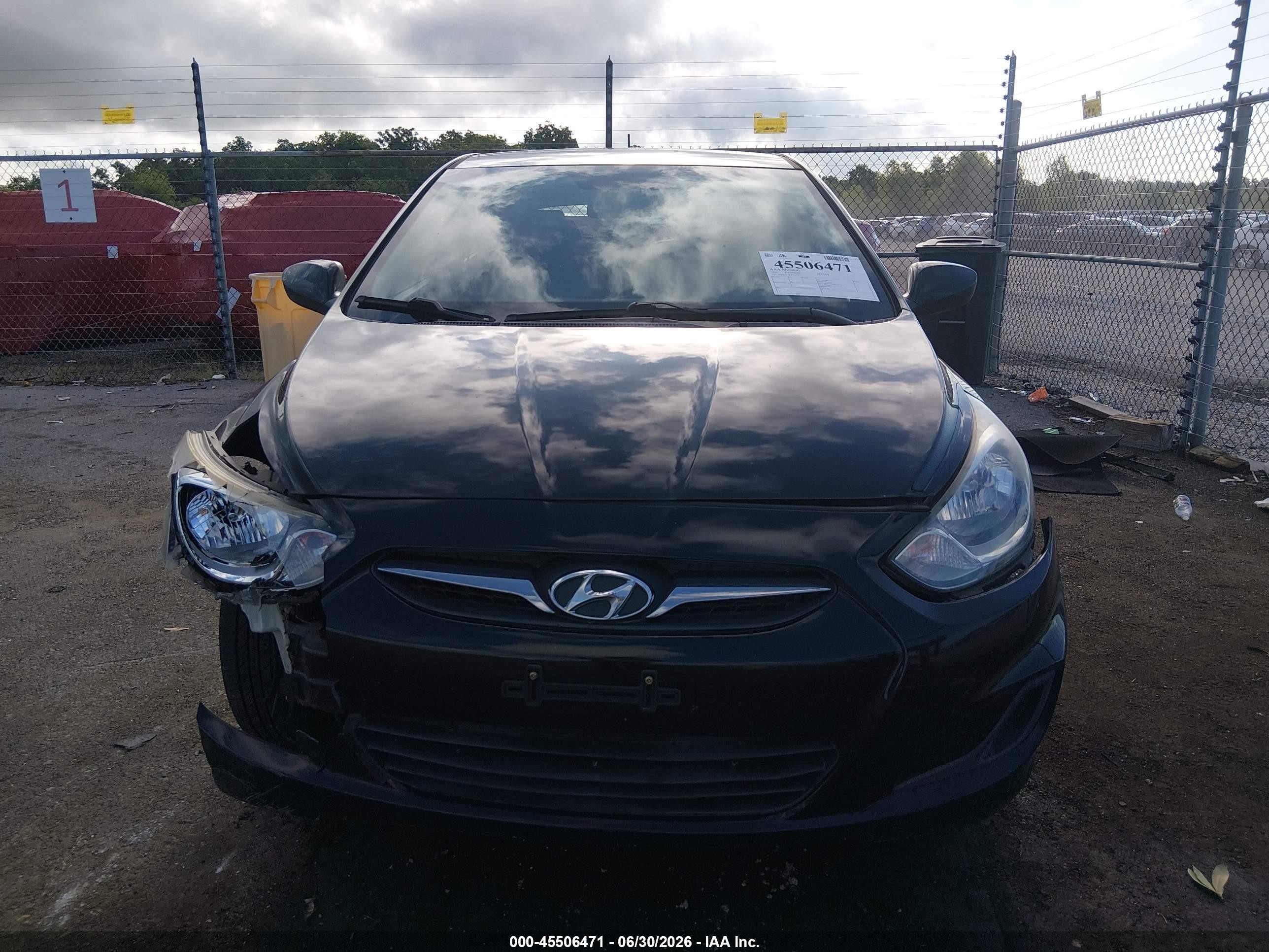 2012 Hyundai Accent Gs Black vin: KMHCT5AE2CU033831
