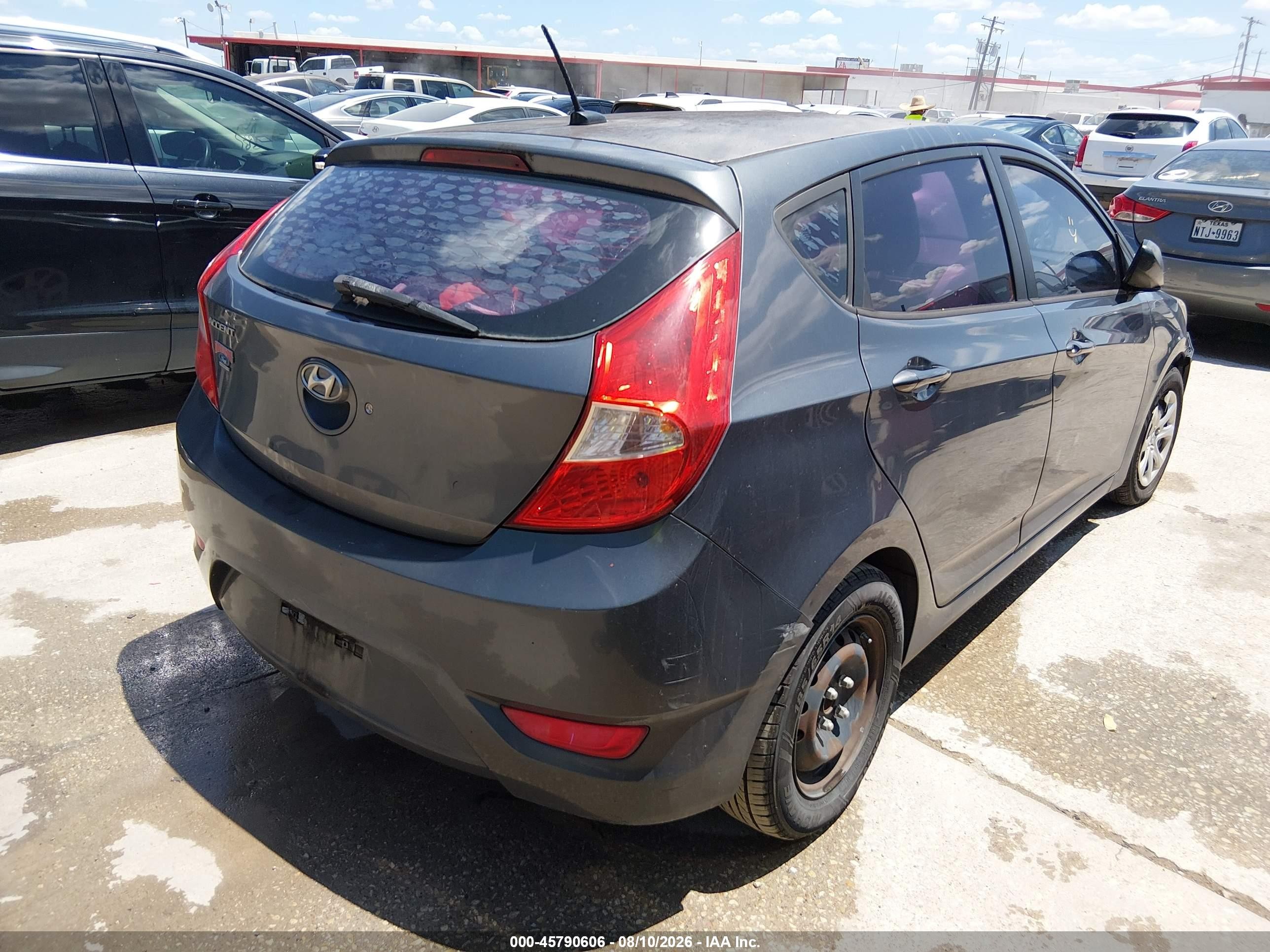 2012 Hyundai Accent Gs Gray vin: KMHCT5AE2CU059040