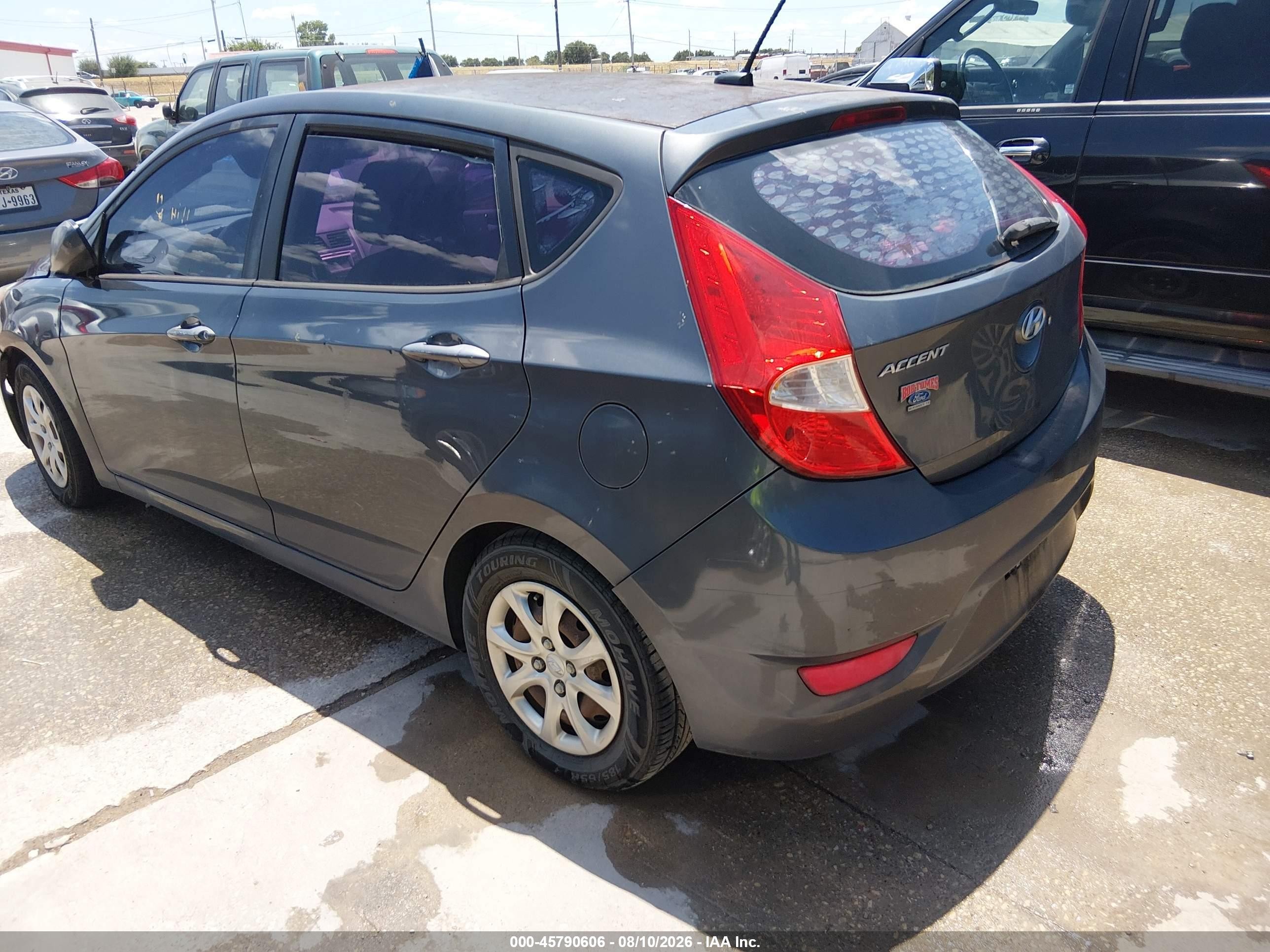 2012 Hyundai Accent Gs Gray vin: KMHCT5AE2CU059040