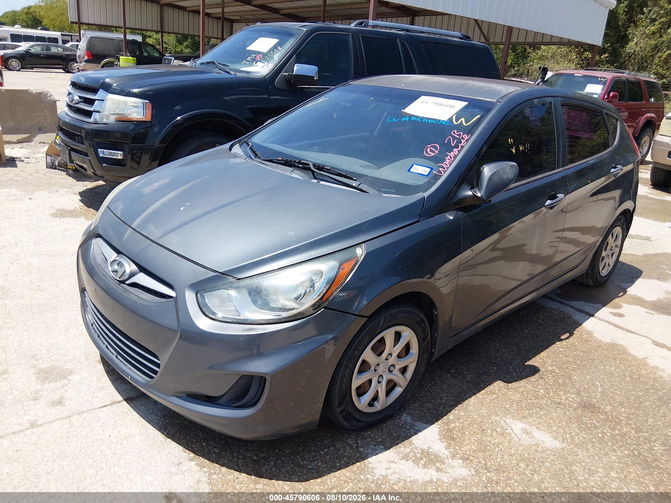 2012 Hyundai Accent Gs Gray vin: KMHCT5AE2CU059040