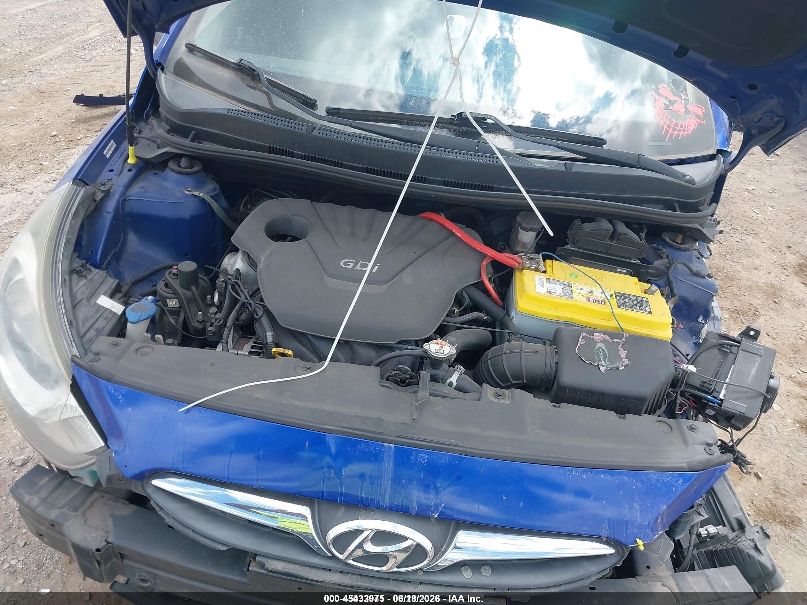 2014 Hyundai Accent Gs Blue vin: KMHCT5AE2EU182792