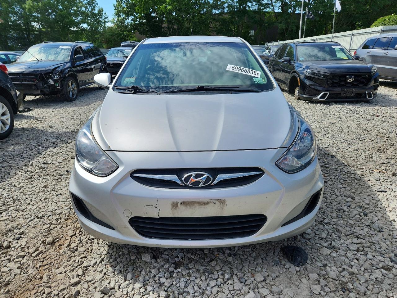2014 Hyundai Accent Gs Silver vin: KMHCT5AE2EU189712