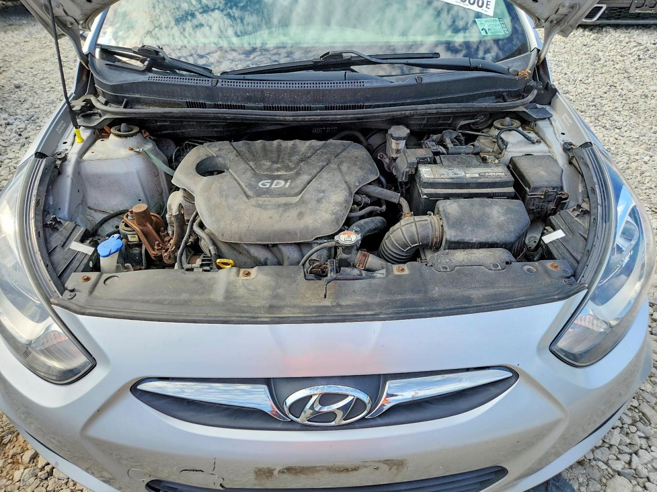 2014 Hyundai Accent Gs Silver vin: KMHCT5AE2EU189712