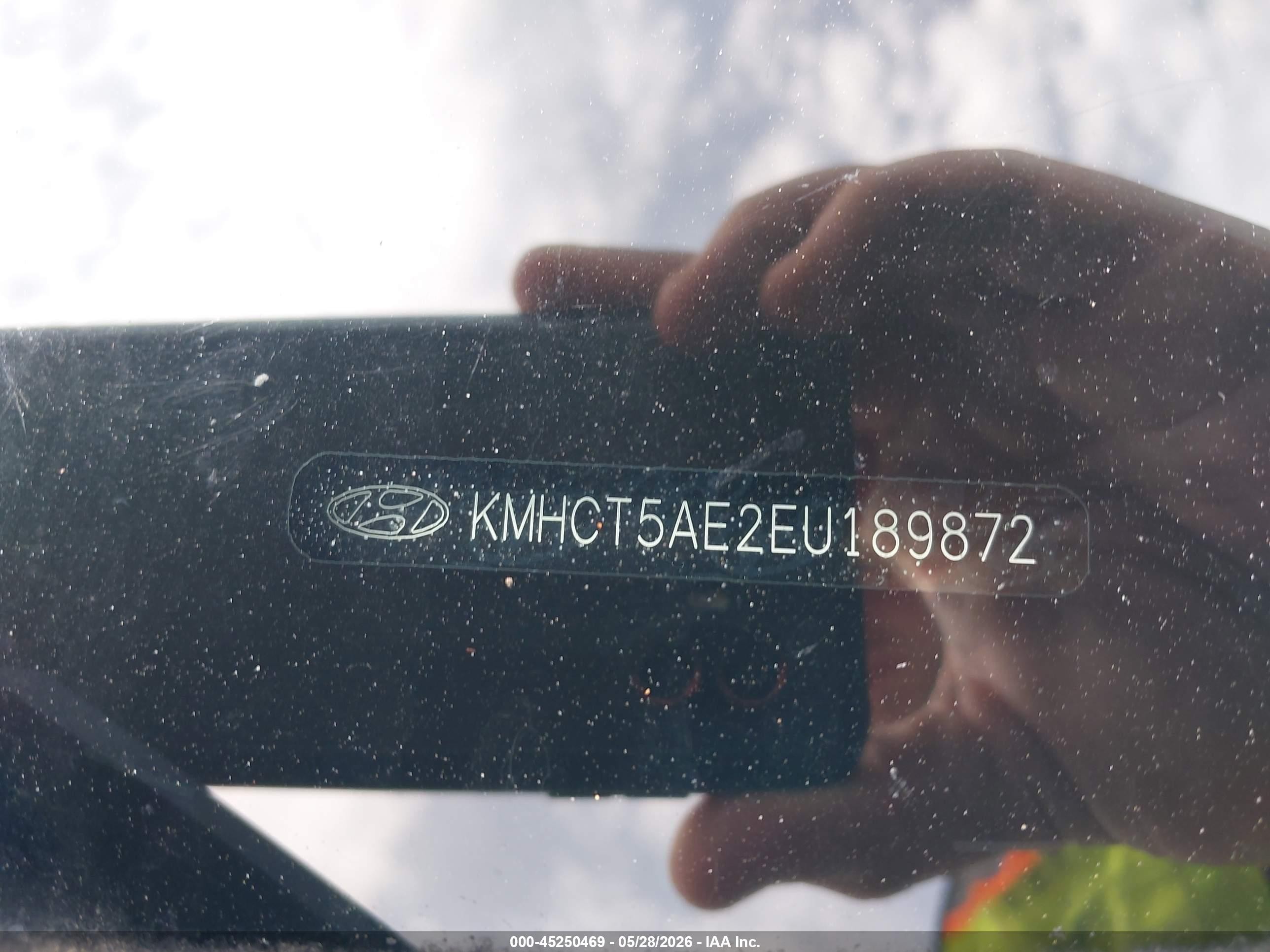 2014 Hyundai Accent Gs Gray vin: KMHCT5AE2EU189872