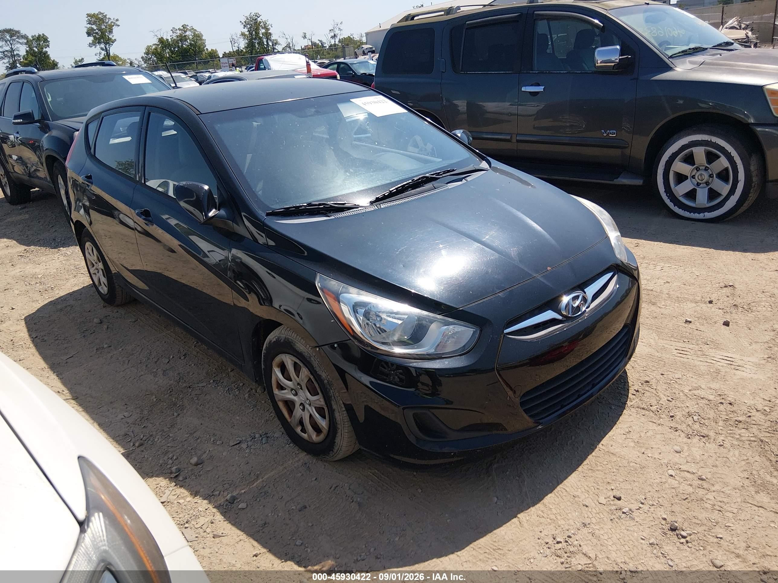 2014 Hyundai Accent Gs Black vin: KMHCT5AE2EU193811