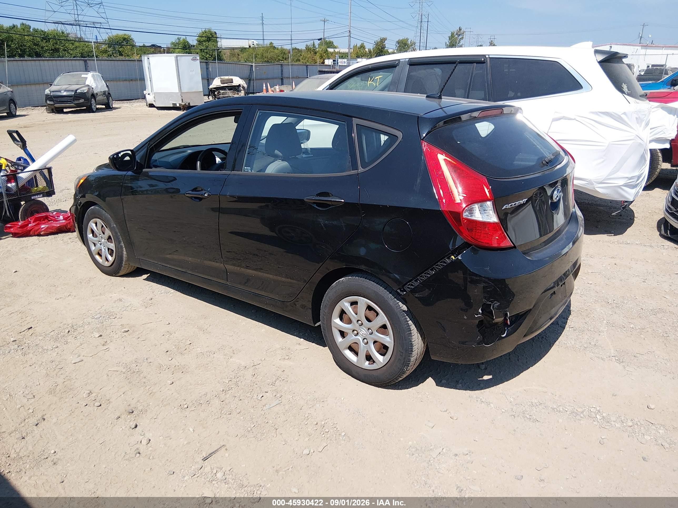 2014 Hyundai Accent Gs Black vin: KMHCT5AE2EU193811