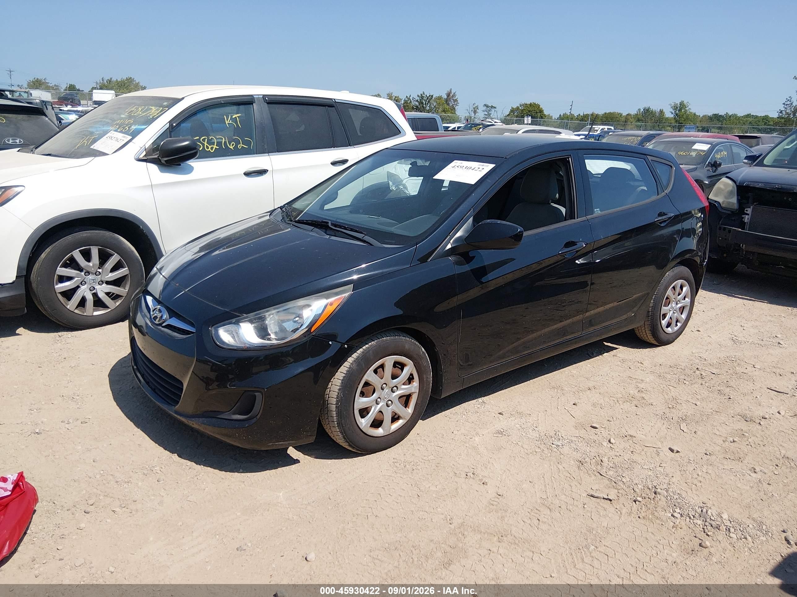 2014 Hyundai Accent Gs Black vin: KMHCT5AE2EU193811