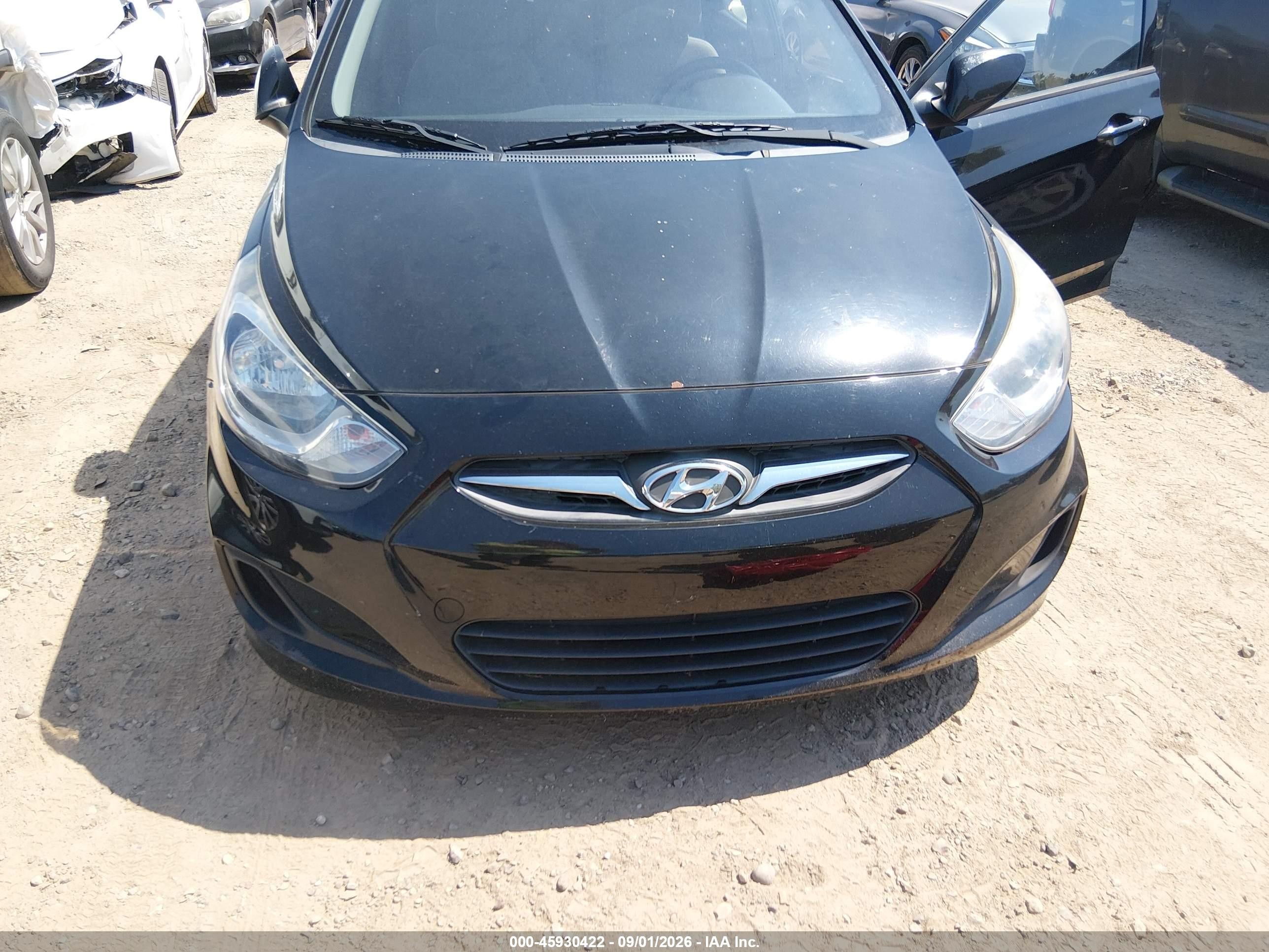 2014 Hyundai Accent Gs Black vin: KMHCT5AE2EU193811
