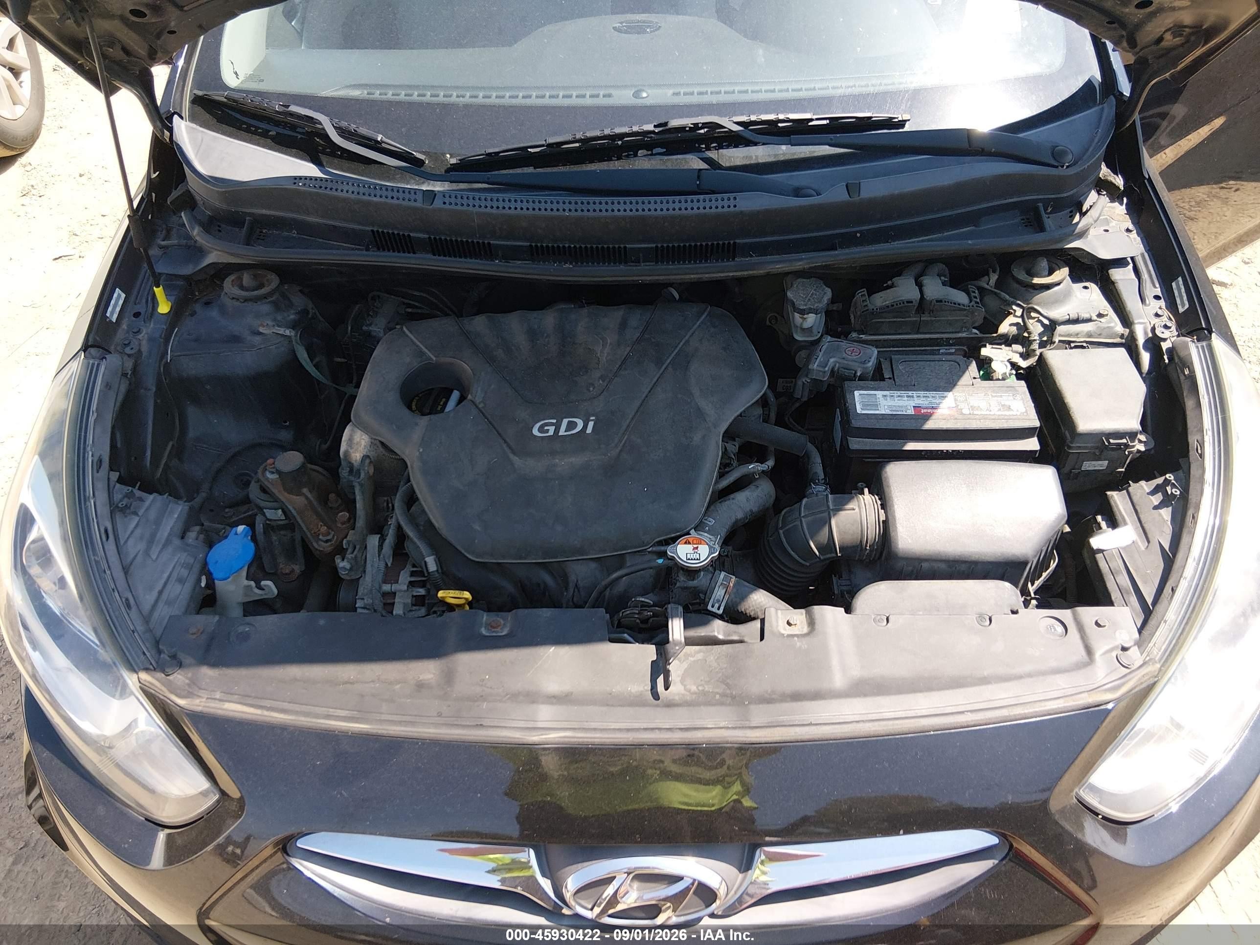 2014 Hyundai Accent Gs Black vin: KMHCT5AE2EU193811