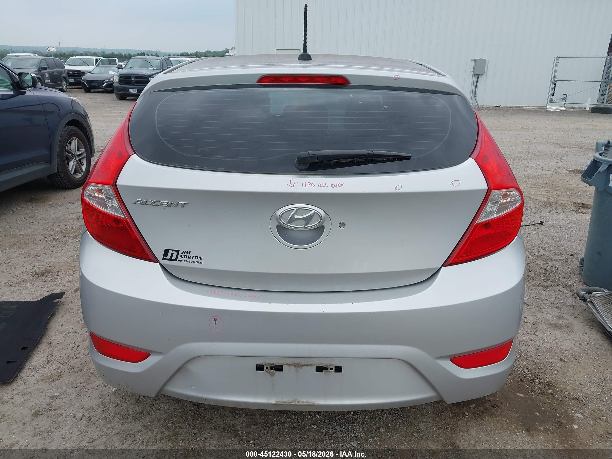 2015 Hyundai Accent Gs Silver vin: KMHCT5AE2FU212584