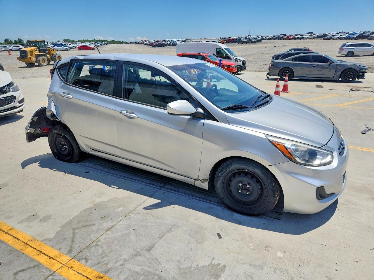 2015 Hyundai Accent Gs Silver vin: KMHCT5AE2FU213346
