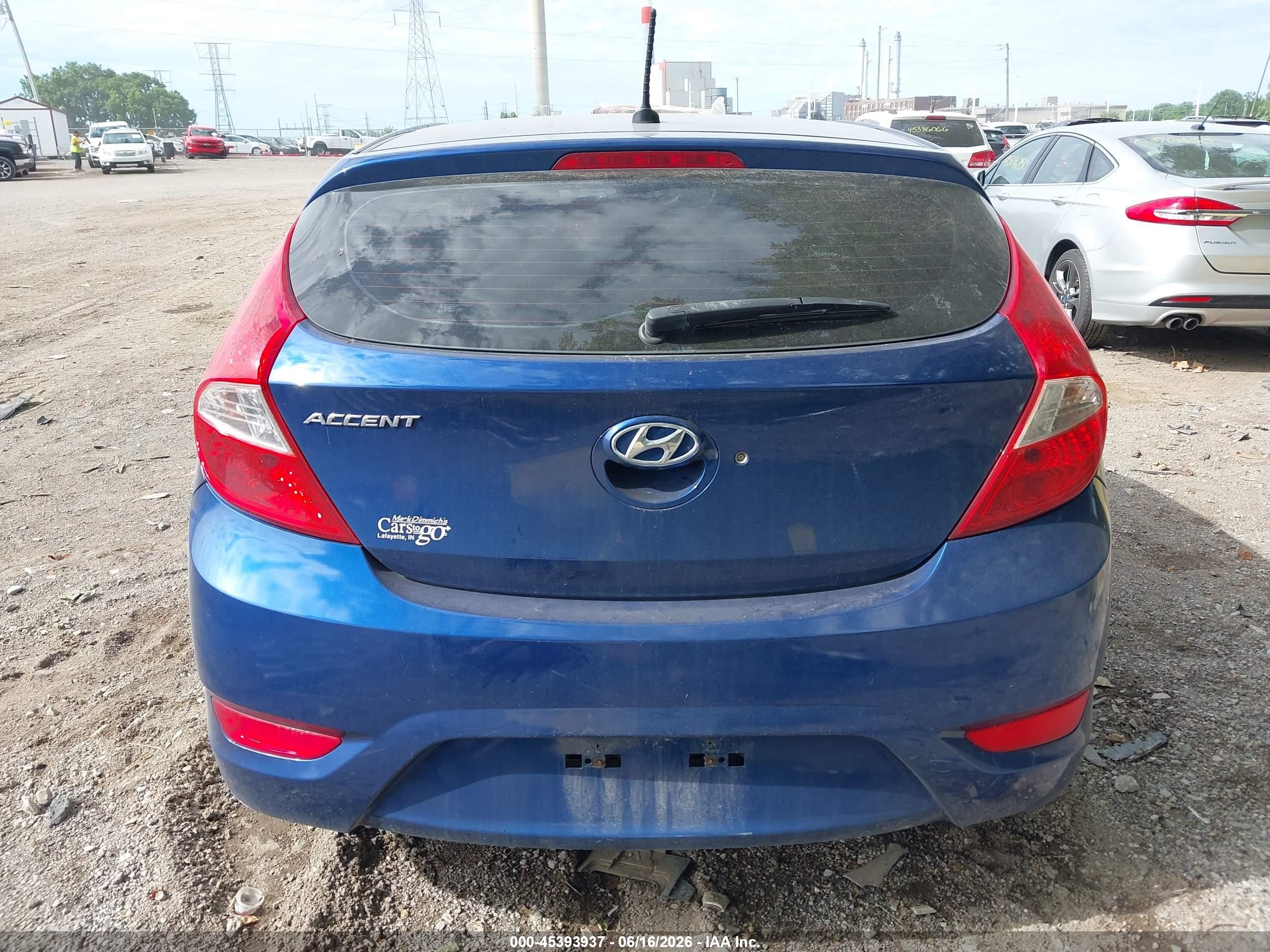 2015 Hyundai Accent Gs Blue vin: KMHCT5AE2FU228378