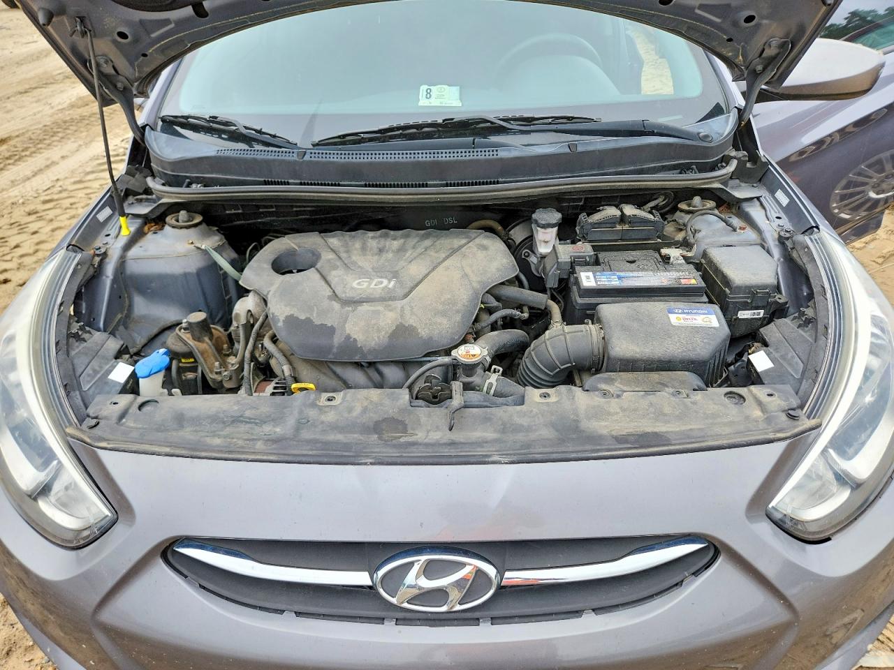 2015 Hyundai Accent Gs Gray vin: KMHCT5AE2FU233452