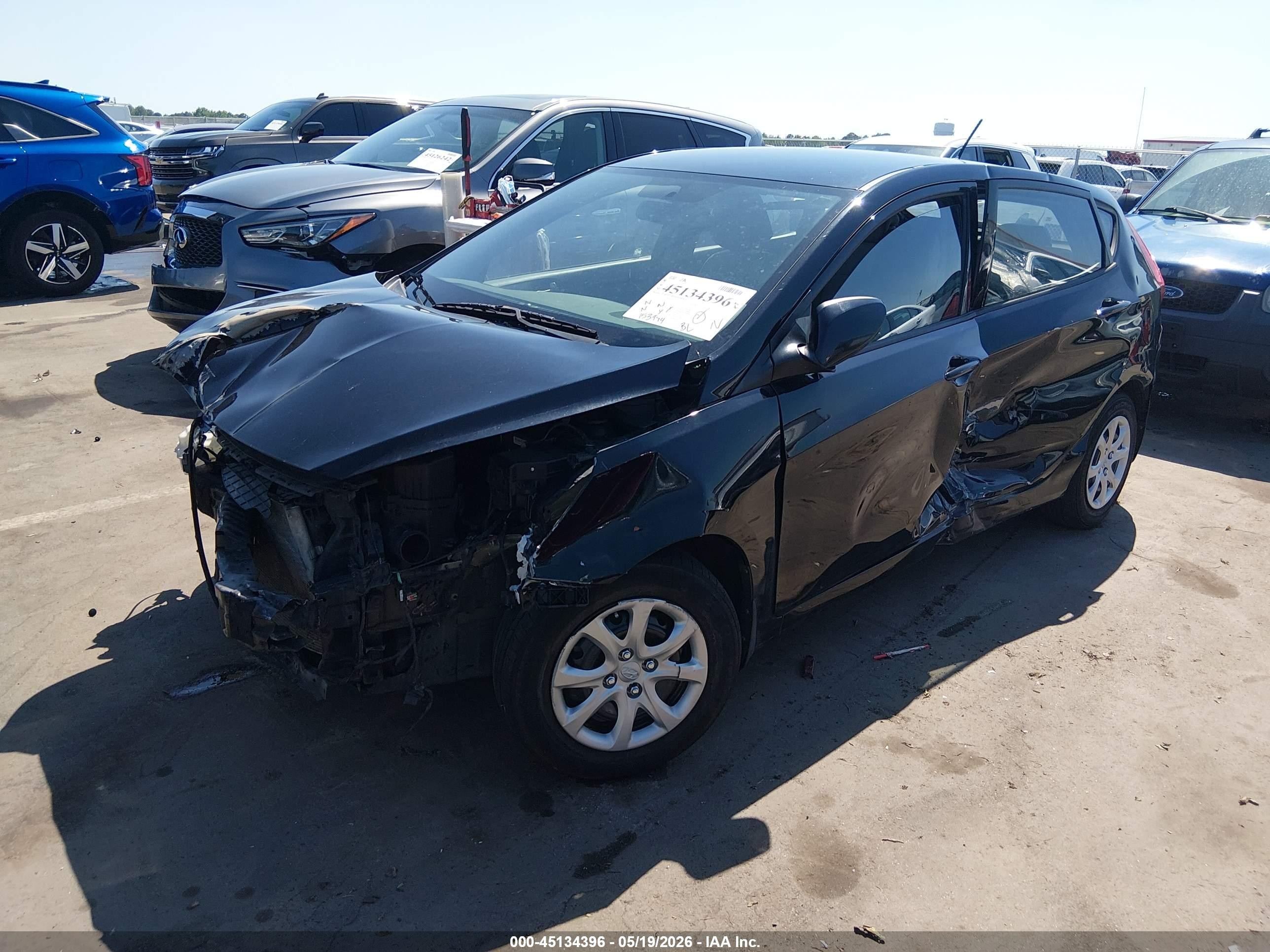 2012 Hyundai Accent Gs Black vin: KMHCT5AE3CU021137