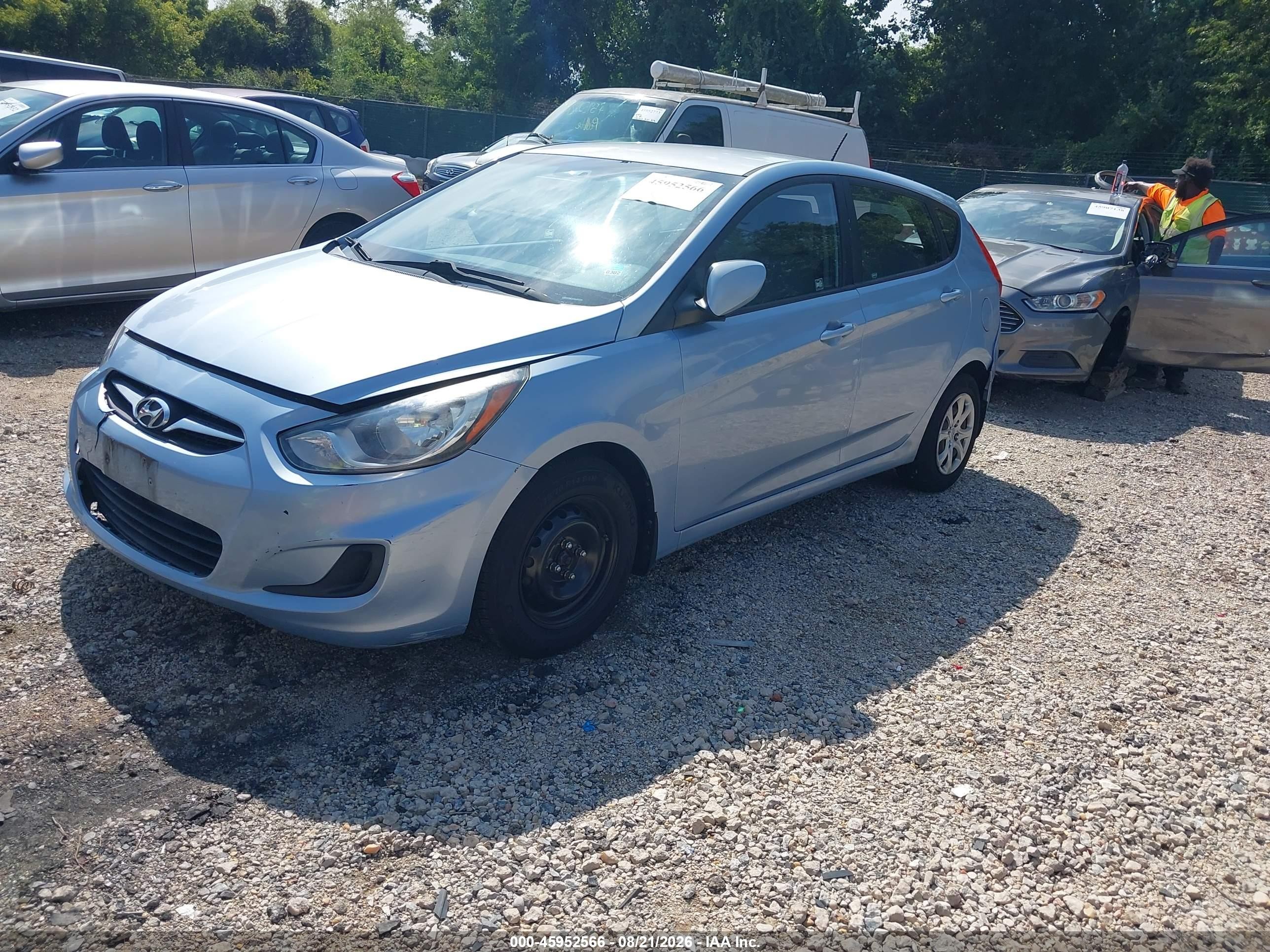 2012 Hyundai Accent Gs Blue vin: KMHCT5AE3CU033627