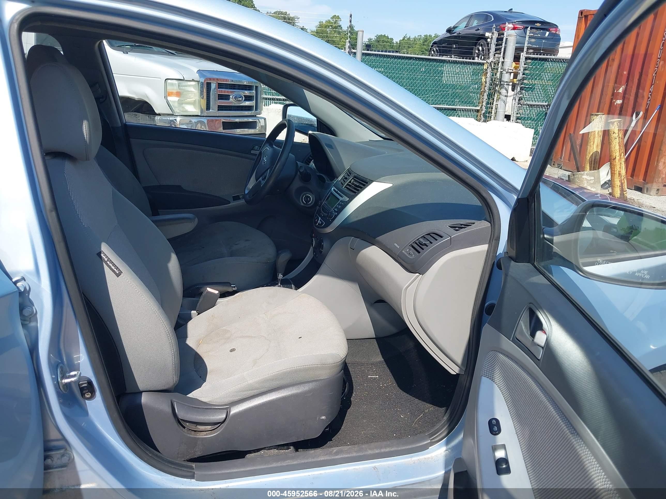 2012 Hyundai Accent Gs Blue vin: KMHCT5AE3CU033627