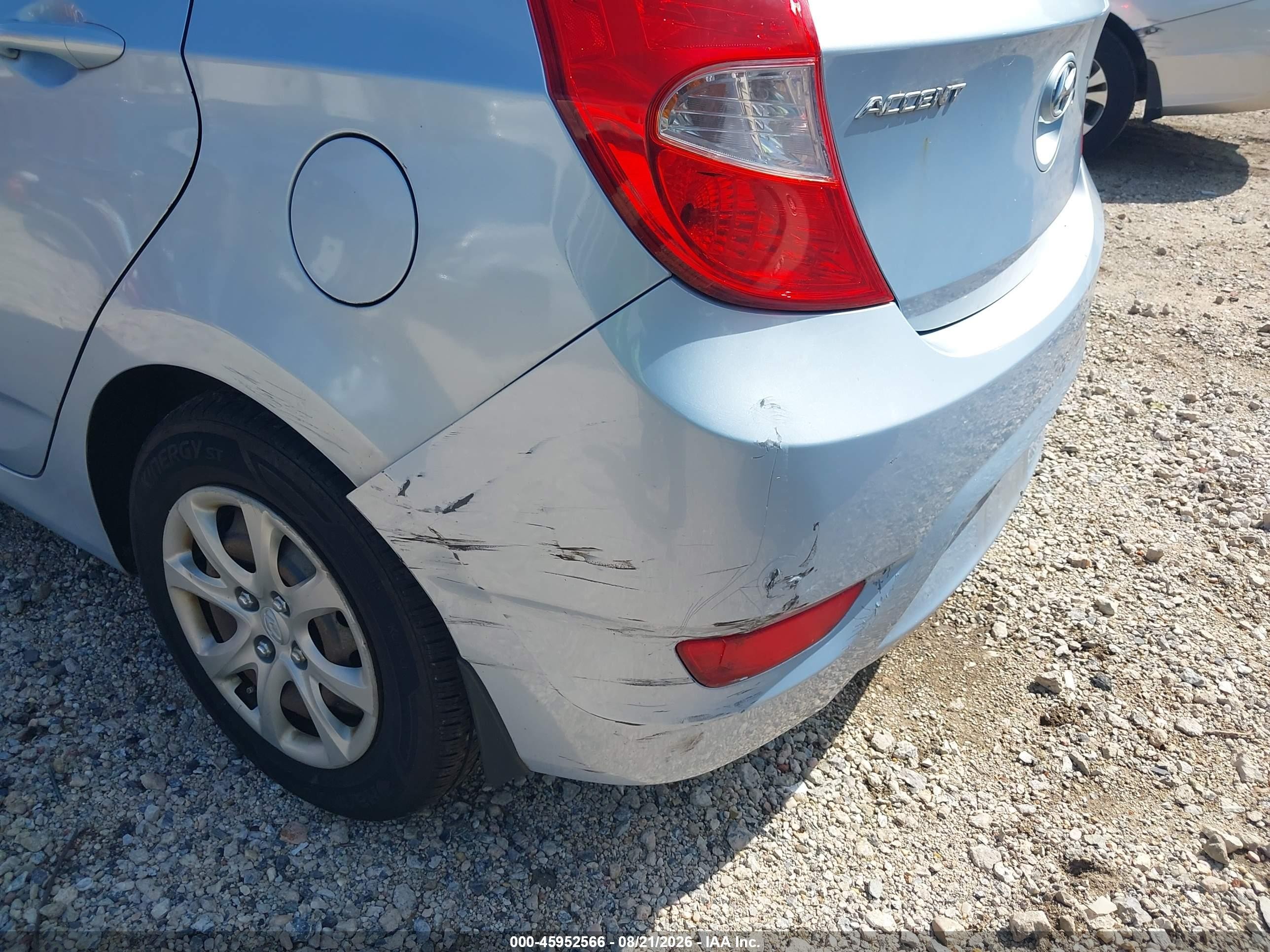 2012 Hyundai Accent Gs Blue vin: KMHCT5AE3CU033627