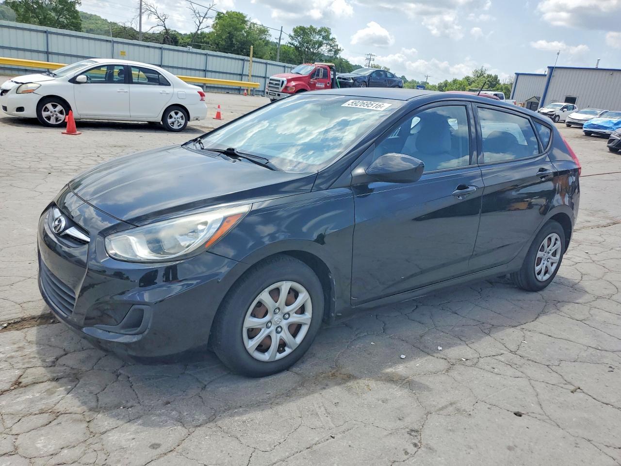 2012 Hyundai Accent Gs Black vin: KMHCT5AE3CU036768