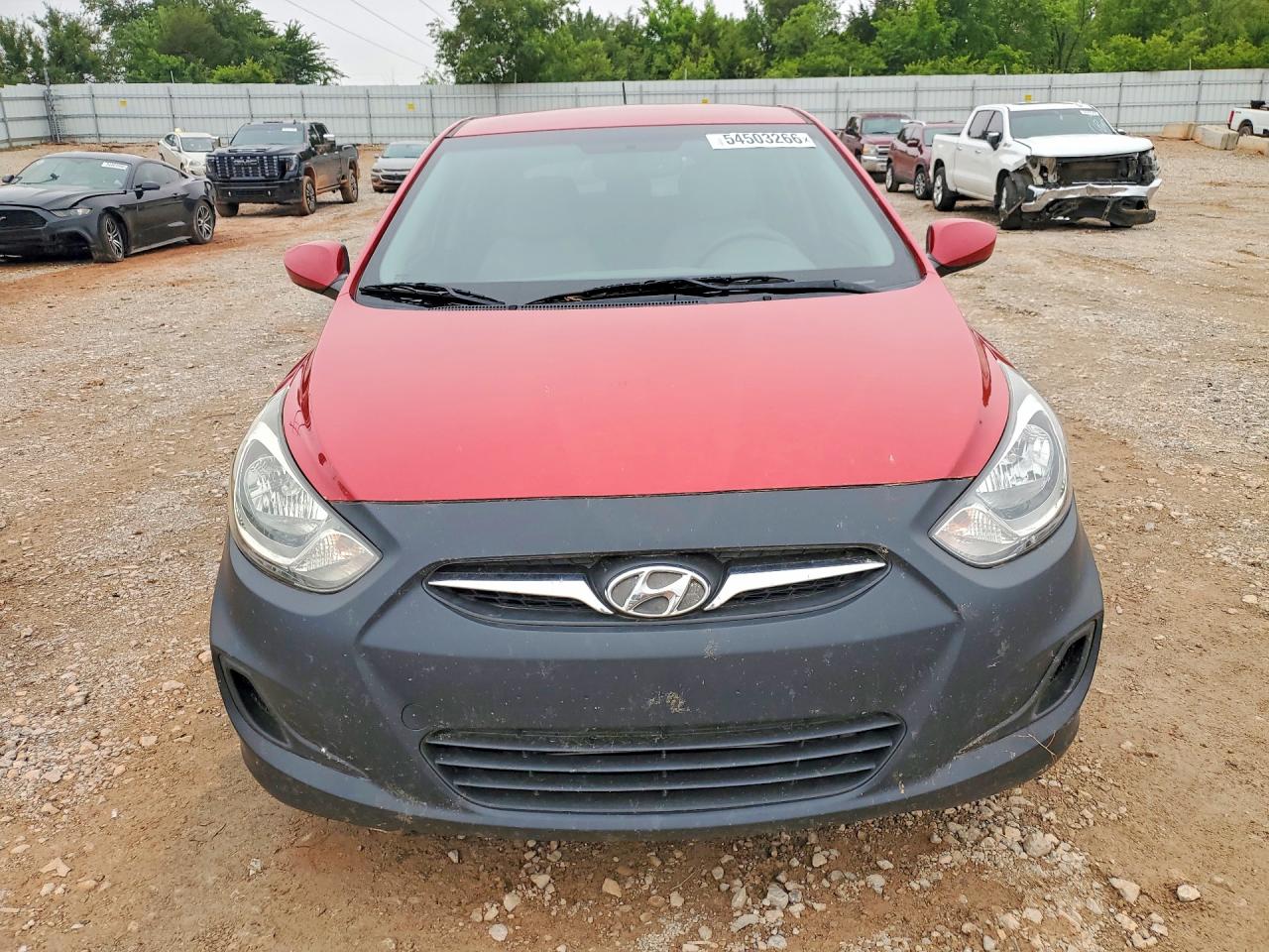 2013 Hyundai Accent Red vin: KMHCT5AE3DU111308