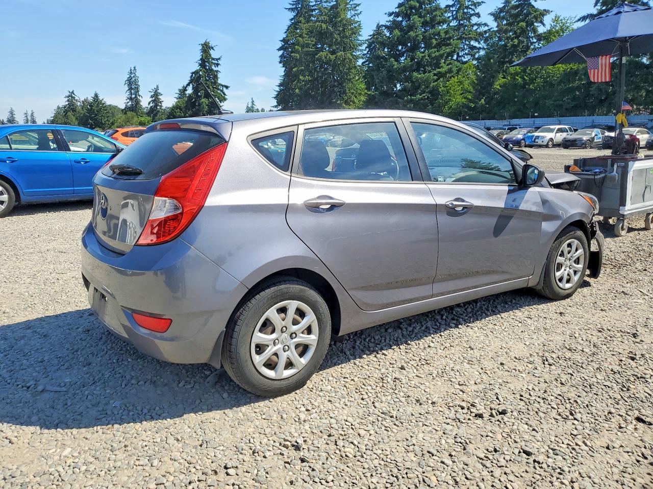 2014 Hyundai Accent Gs Gray vin: KMHCT5AE3EU168366
