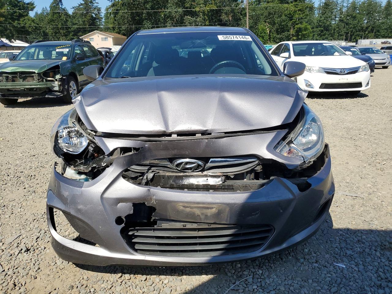 2014 Hyundai Accent Gs Gray vin: KMHCT5AE3EU168366