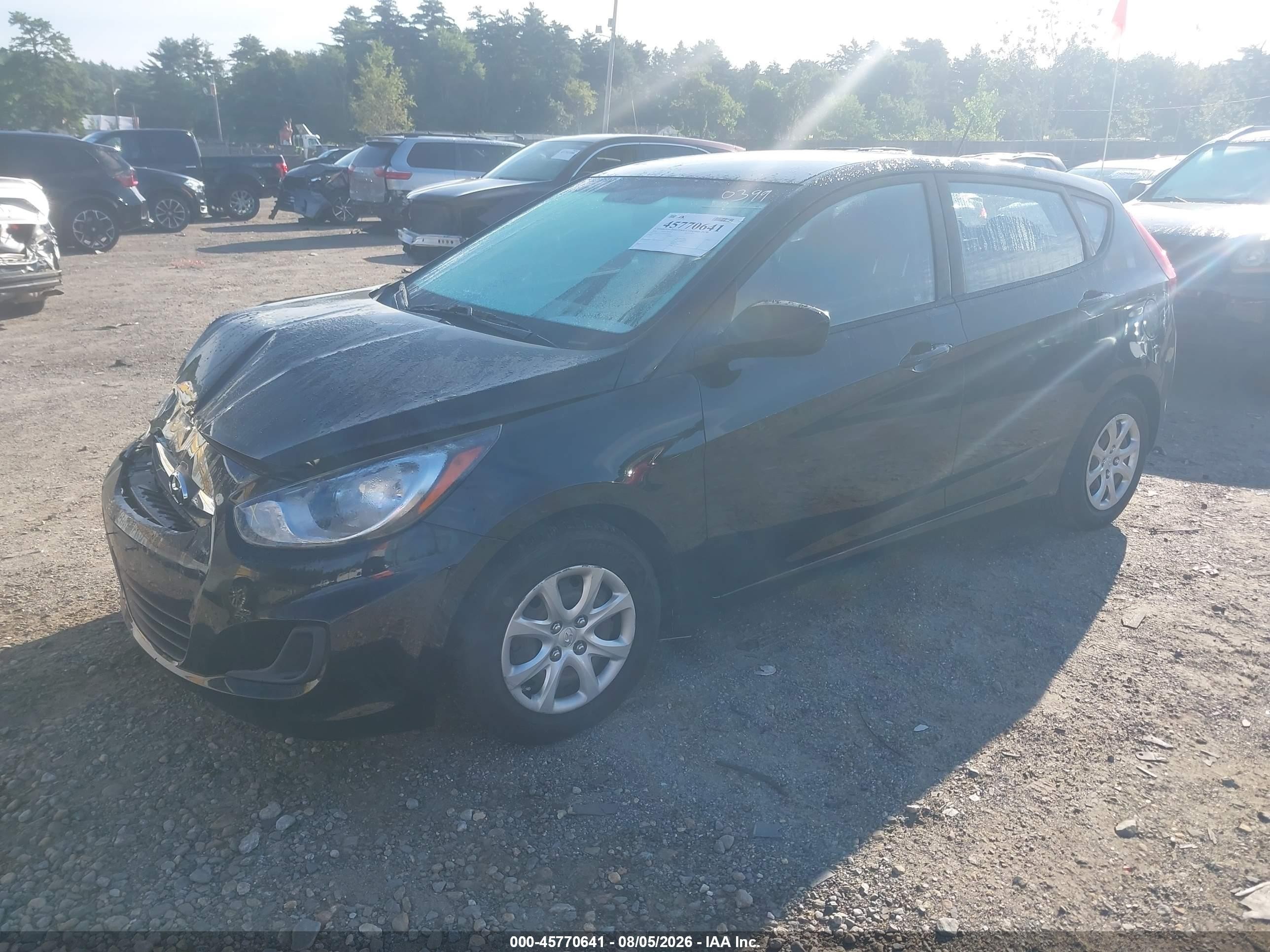 2014 Hyundai Accent Gs Black vin: KMHCT5AE3EU181991