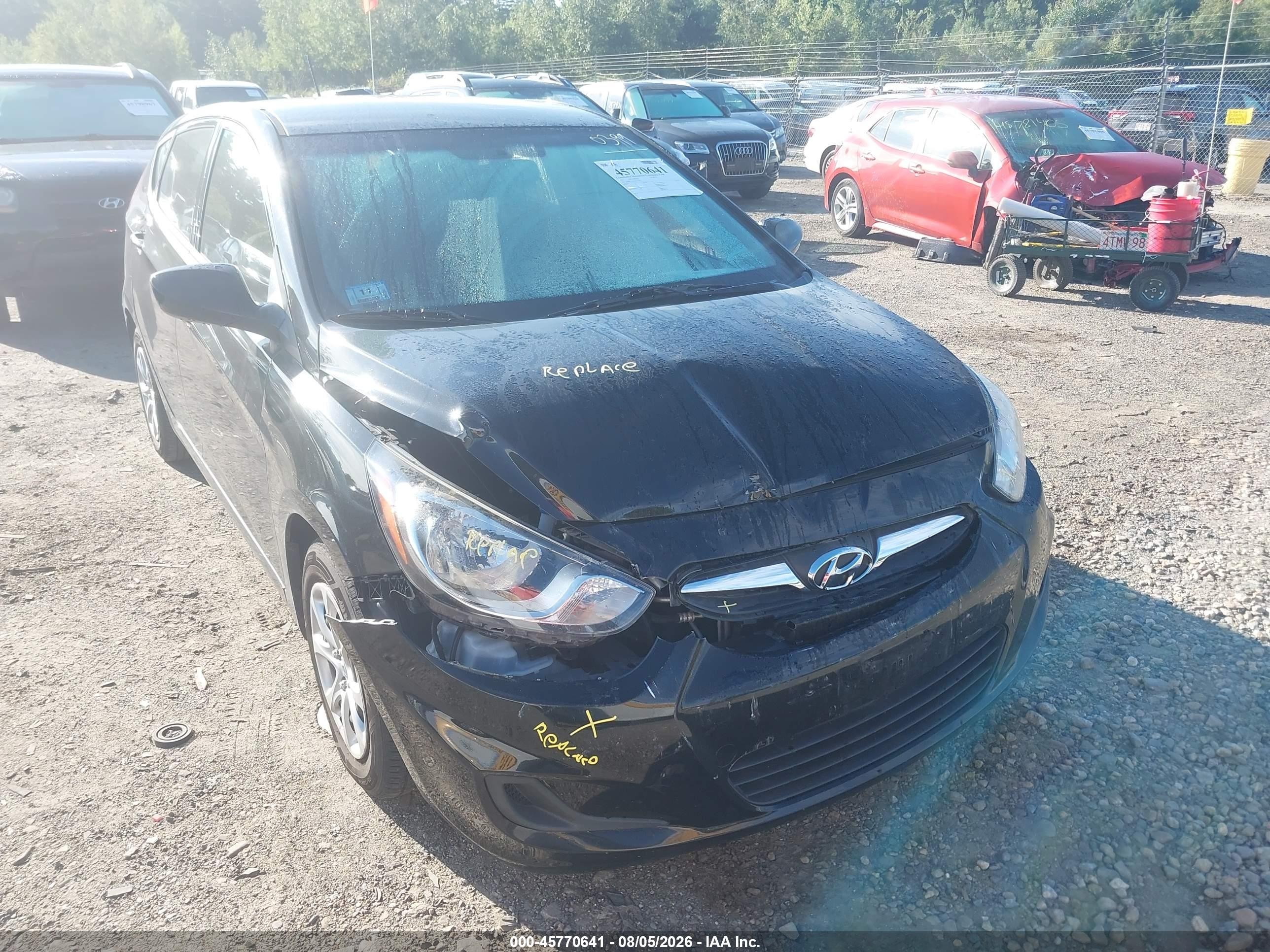 2014 Hyundai Accent Gs Black vin: KMHCT5AE3EU181991