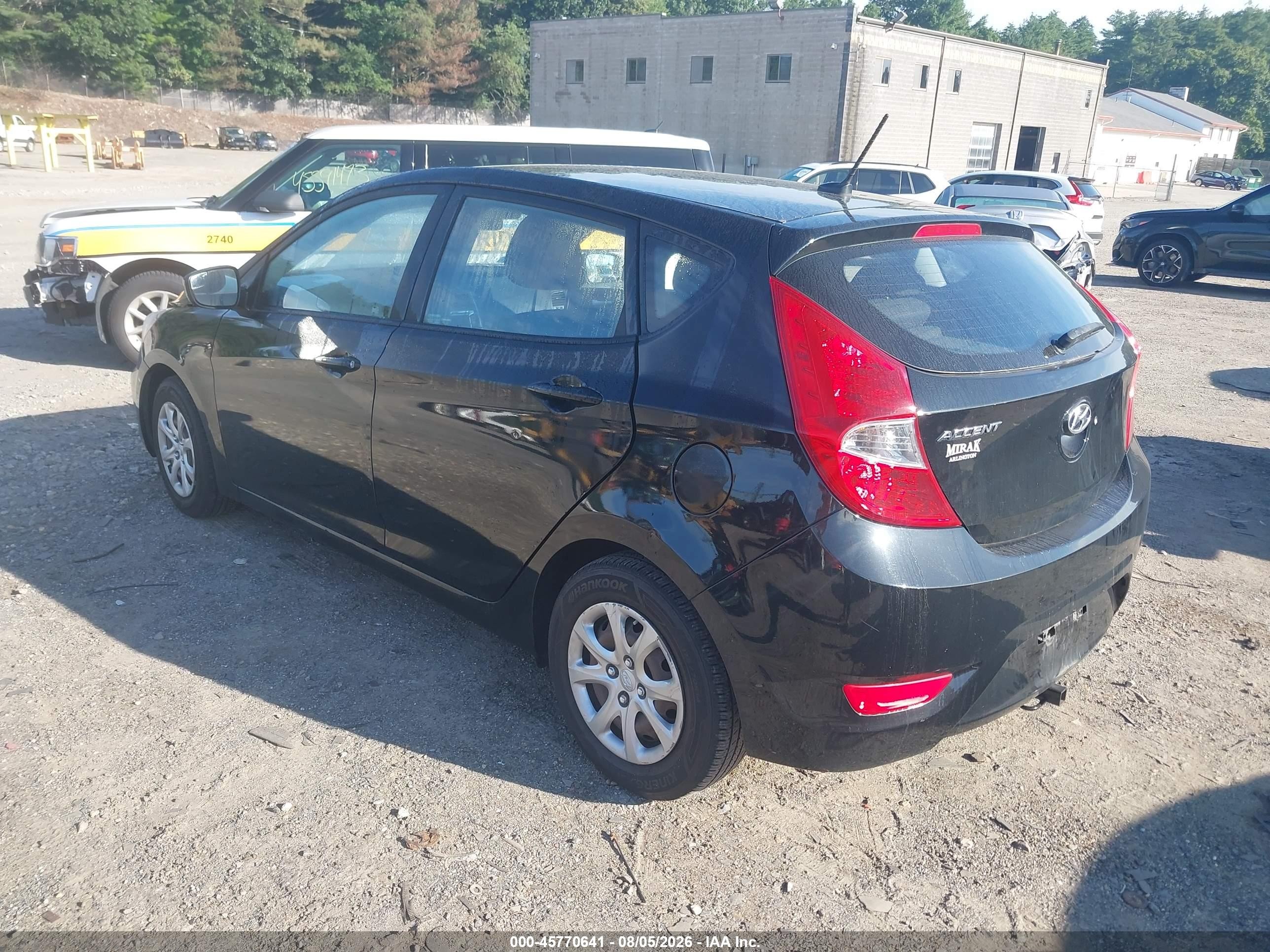 2014 Hyundai Accent Gs Black vin: KMHCT5AE3EU181991